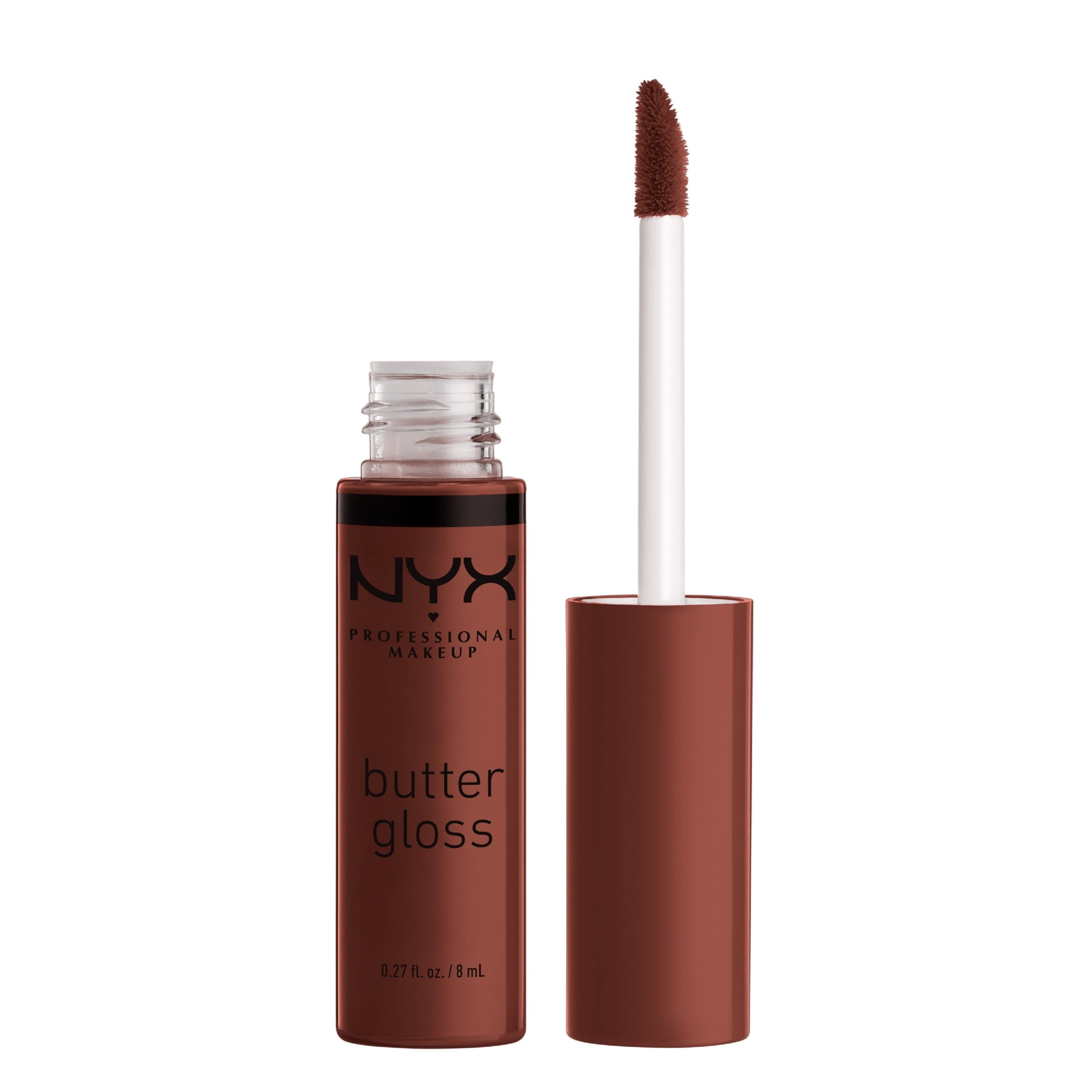 (2 pack) NYX Professional Makeup Butter Gloss Non-Sticky Lip Gloss, Brownie Drip, 0.27 fl oz