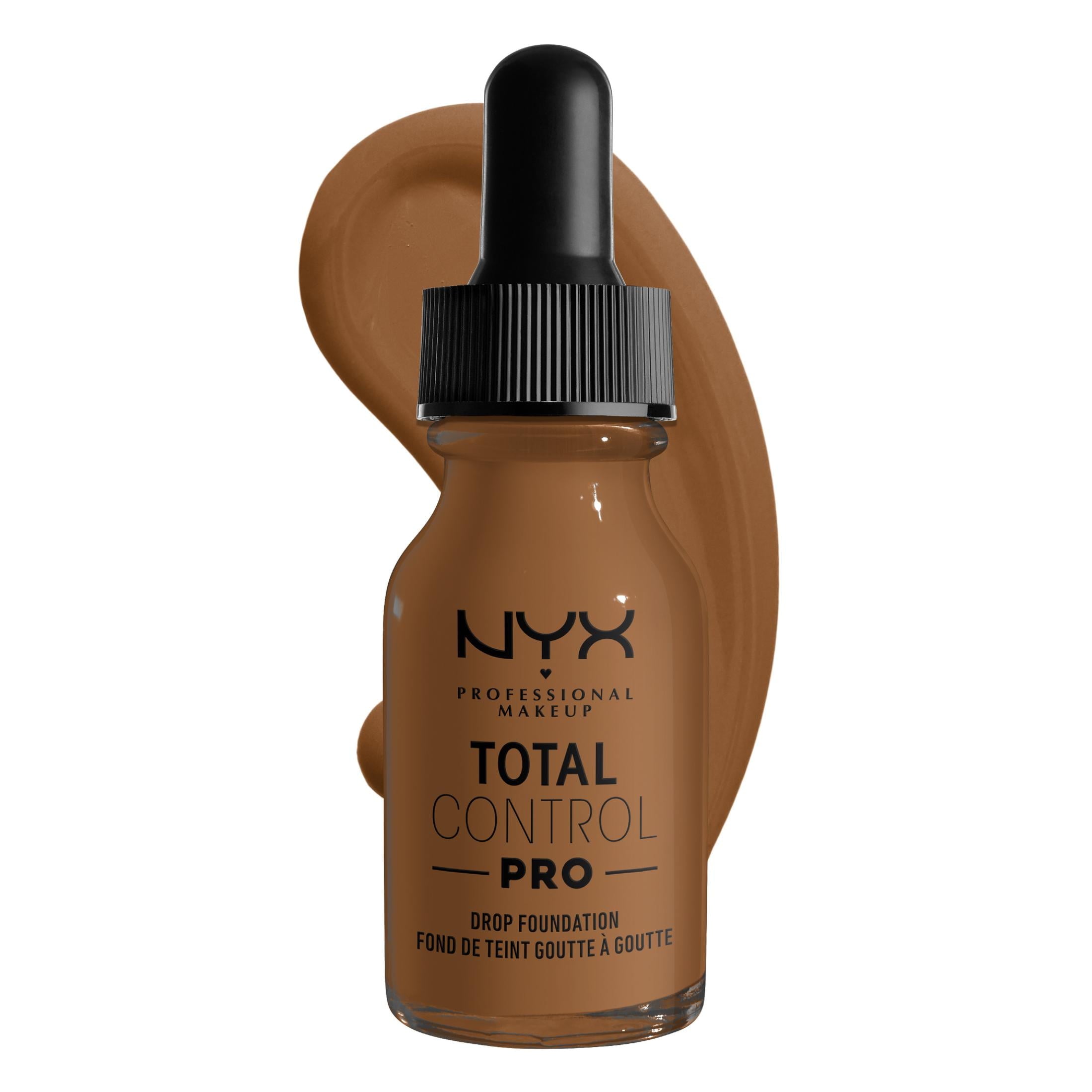 NYX Professional Makeup Total Control Pro Drop Foundation, Buildable, Clean Vegan Formula, 17.5 - Sienna