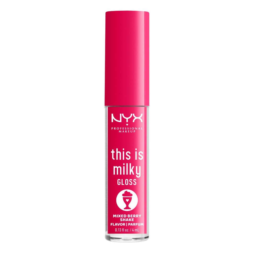 NYX Professional Makeup This Is Milky Gloss, Lip Gloss with 12 Hr Hydration, Mixed Berry Shake