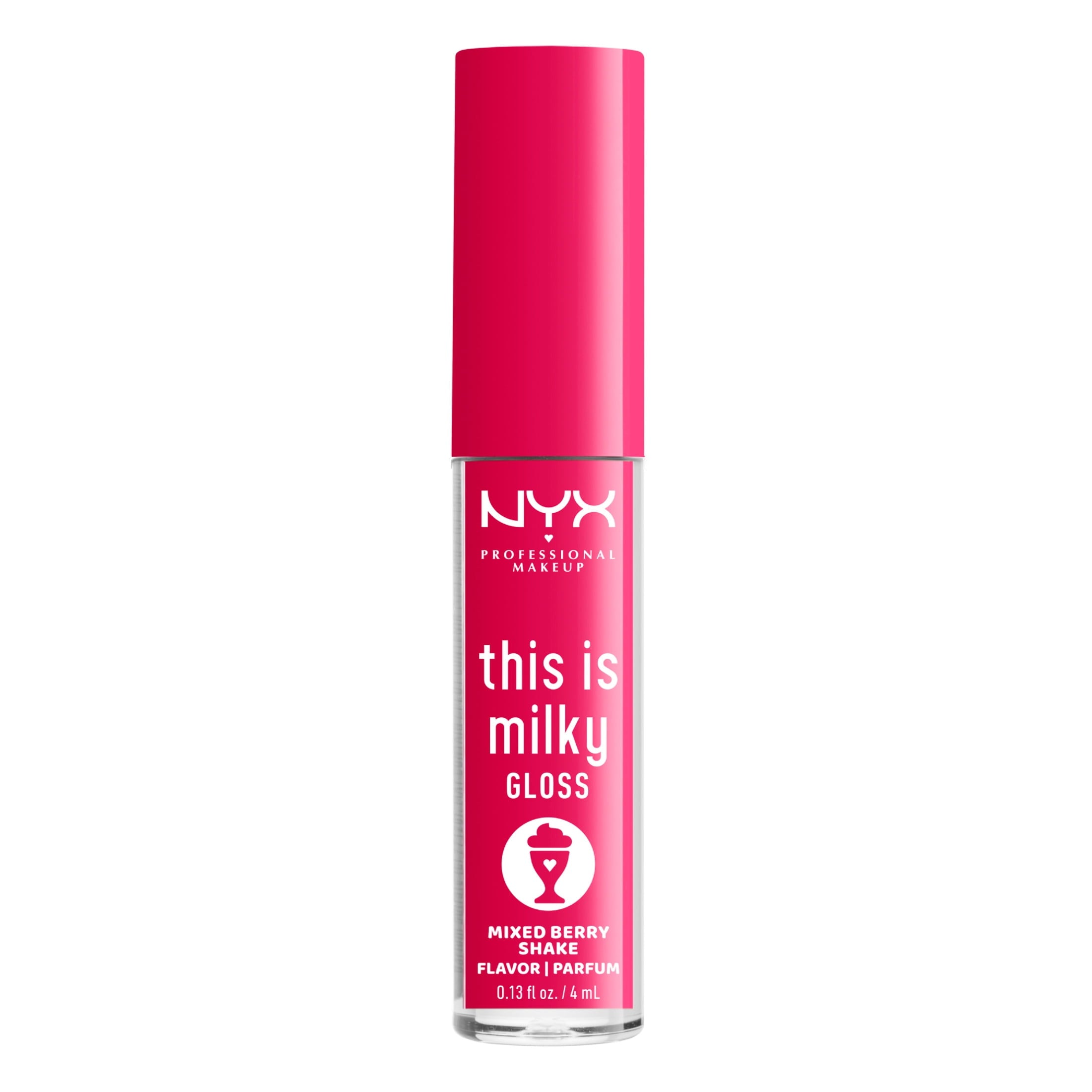 NYX Professional Makeup This Is Milky Gloss, Lip Gloss with 12 Hr Hydration, Mixed Berry Shake