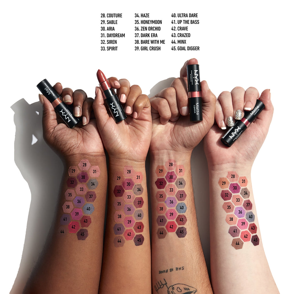 NYX Professional Makeup Matte Lipstick, Dark Era