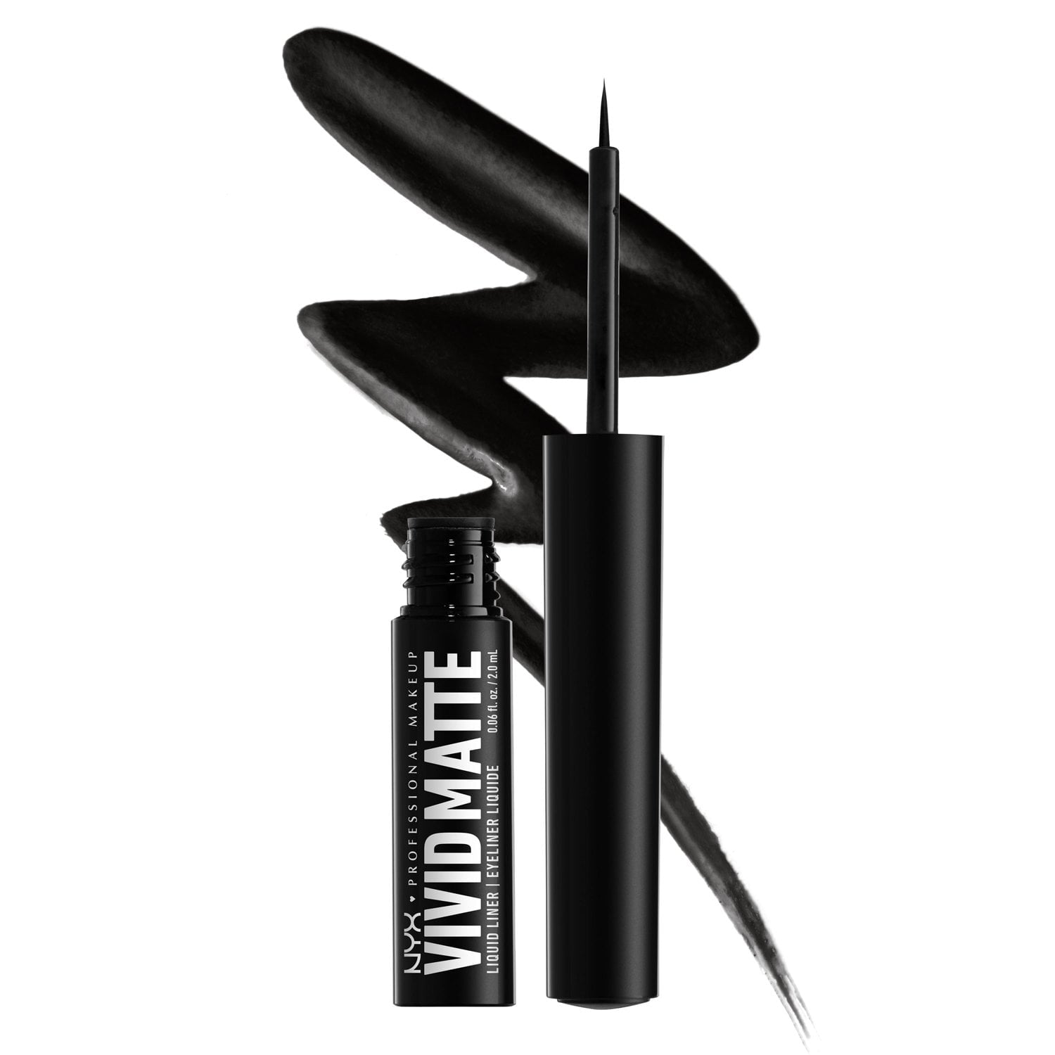 NYX Professional Makeup Vivid Matte Liquid Liner, Smear-Resistant Eyeliner with Precise Tip, Black