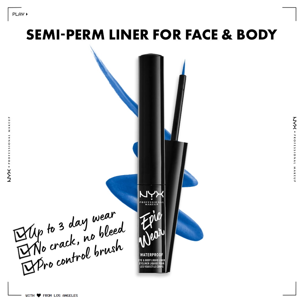 NYX Professional Makeup Epic Wear Liquid Liner, Long-Lasting Waterproof, Sapphire