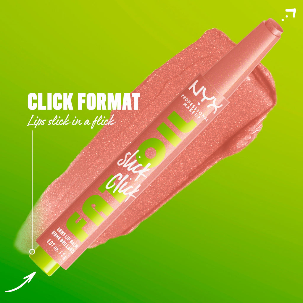 NYX Professional Makeup Fat Oil Slick Click Hydrating Tinted Lip Gloss with Lightweight Hydration, Group Chat, 0.07 oz