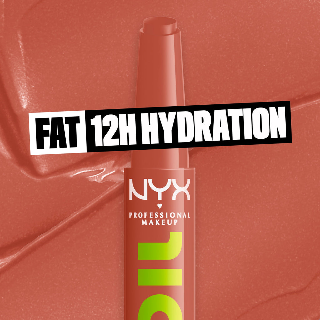 NYX Professional Makeup Fat Oil Slick Click Hydrating Tinted Lip Gloss with Lightweight Hydration, Verified, 0.07 oz