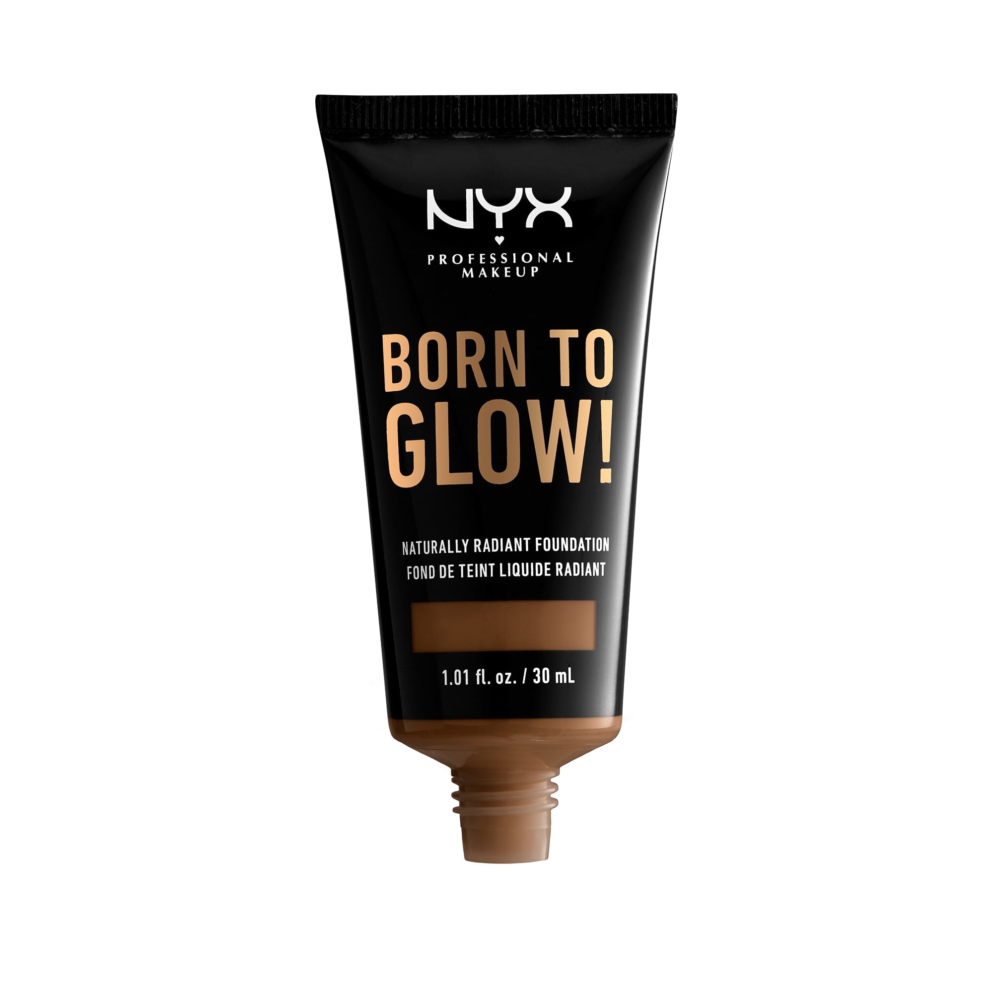 NYX Professional Makeup Born To Glow Naturally Radiant Foundation, Medium Coverage, Mocha