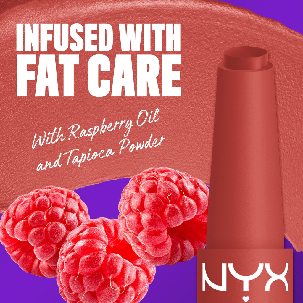 NYX Professional Makeup Fat Matte Lipstick, Smooth Color Long Lasting Lipstick, Mauve Cloud, 0.07 oz