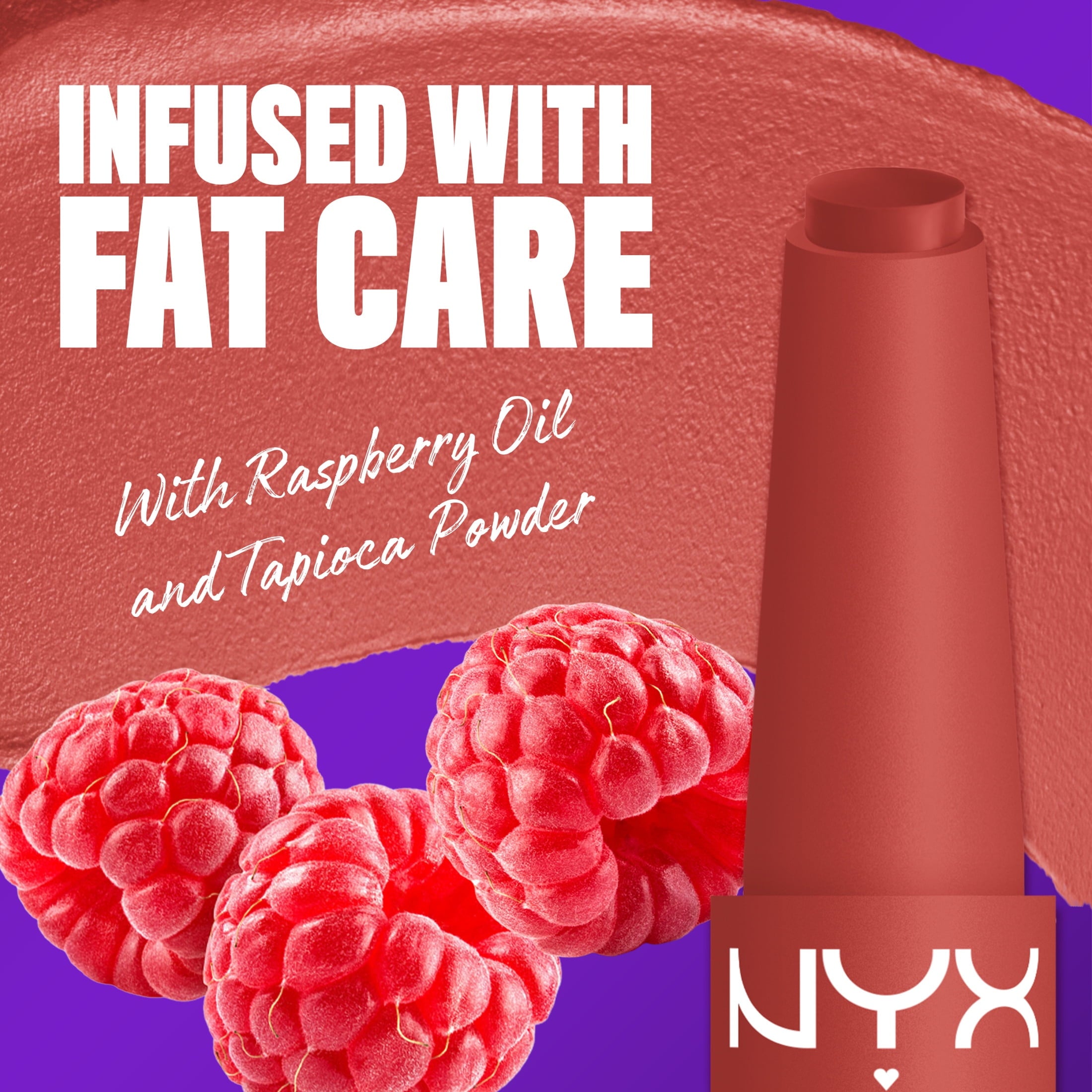NYX Professional Makeup Fat Matte Lipstick, Smooth Color Long Lasting Lipstick, Mauve Cloud, 0.07 oz