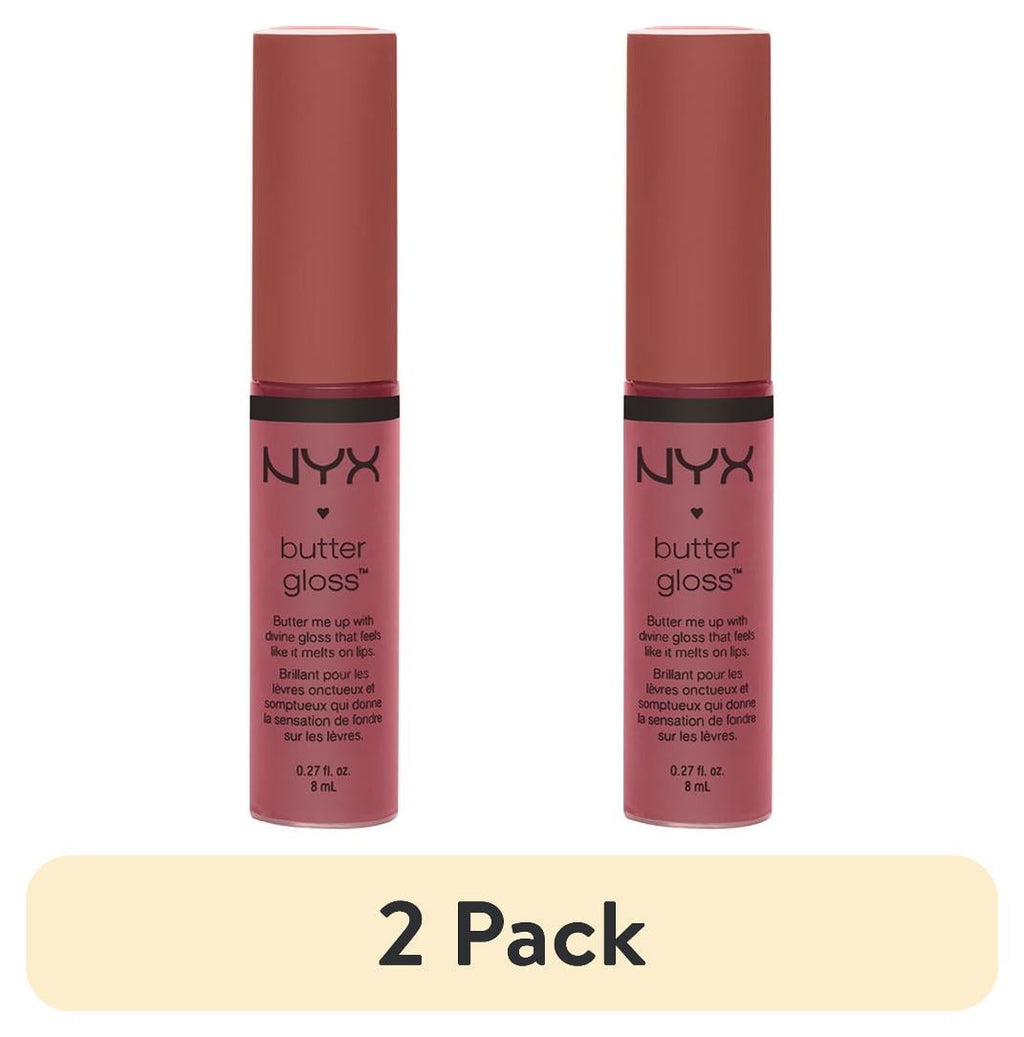 (2 pack) NYX Professional Makeup Butter Gloss Non-Sticky Lip Gloss, Angel Food Cake, 0.27 fl oz
