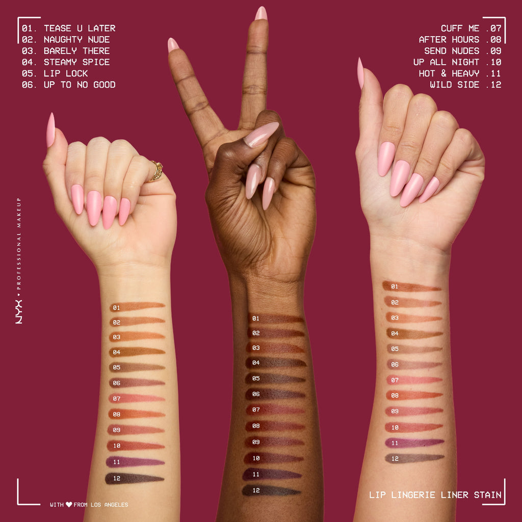 NYX Professional Makeup Lip Lingerie Lip Liner Stain, Waterproof Lip Color, After Hours, 0.03 fl oz
