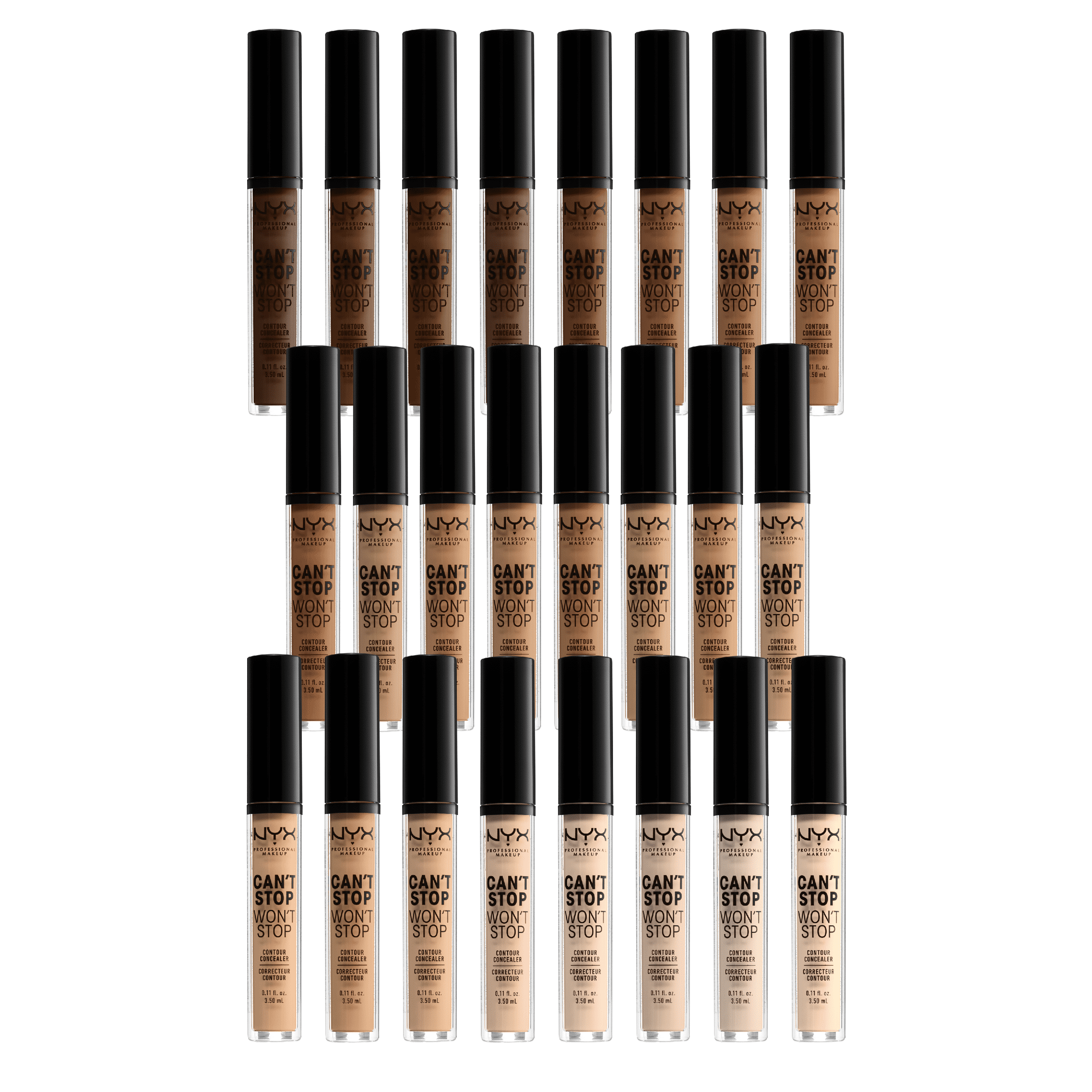 NYX Professional Makeup Can't Stop Won't Stop Full Coverage Concealer, 24Hr Matte Finish, Mahogany, 0.11 fl oz