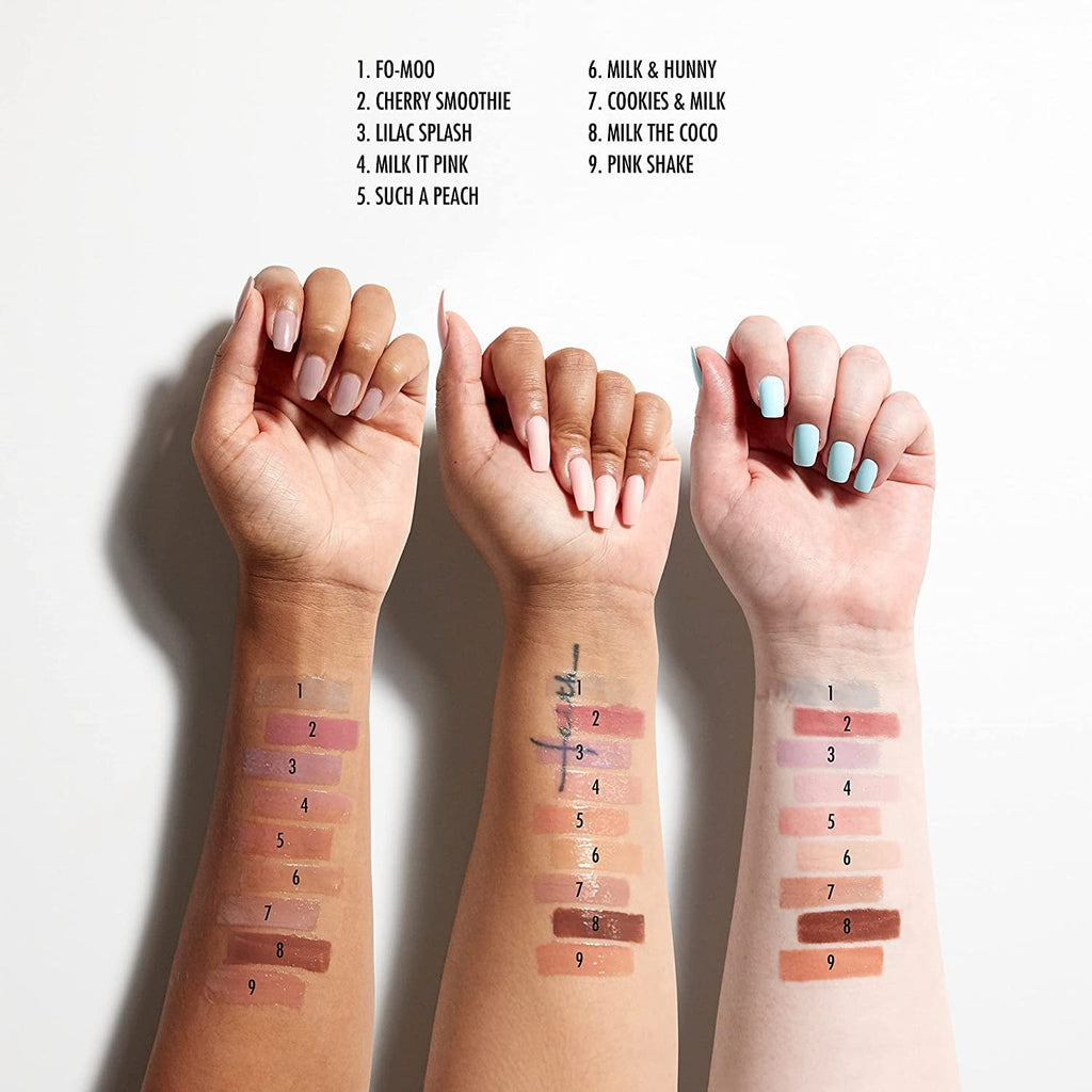 NYX Professional Makeup This Is Milky Gloss, Vegan Lip Gloss, 12 Hour Hydration - Cookies & Milk (Cool Beige Nude)