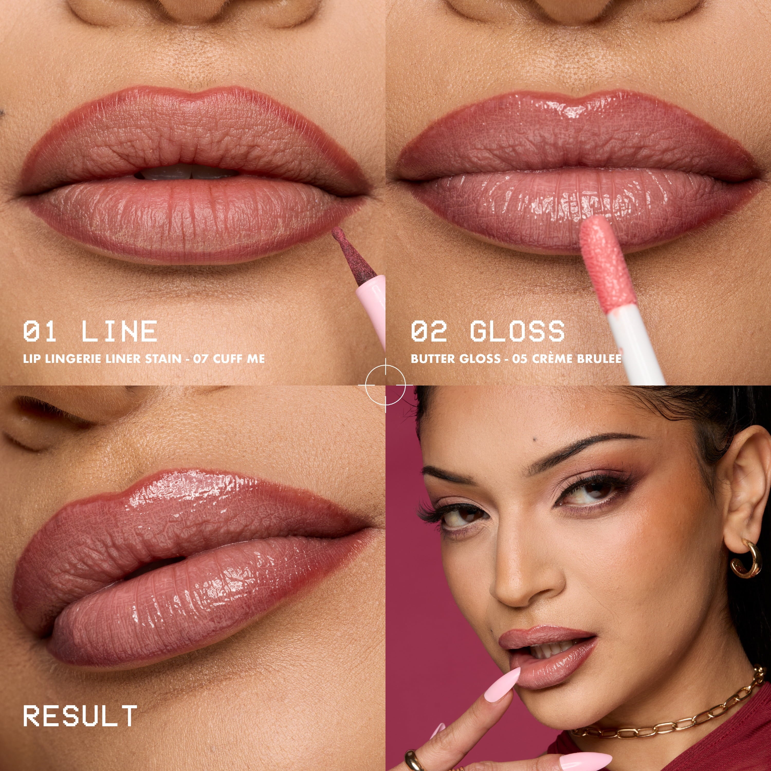NYX Professional Makeup Lip Lingerie Lip Liner Stain, Waterproof Lip Color, Send Nudes, 0.03 fl oz