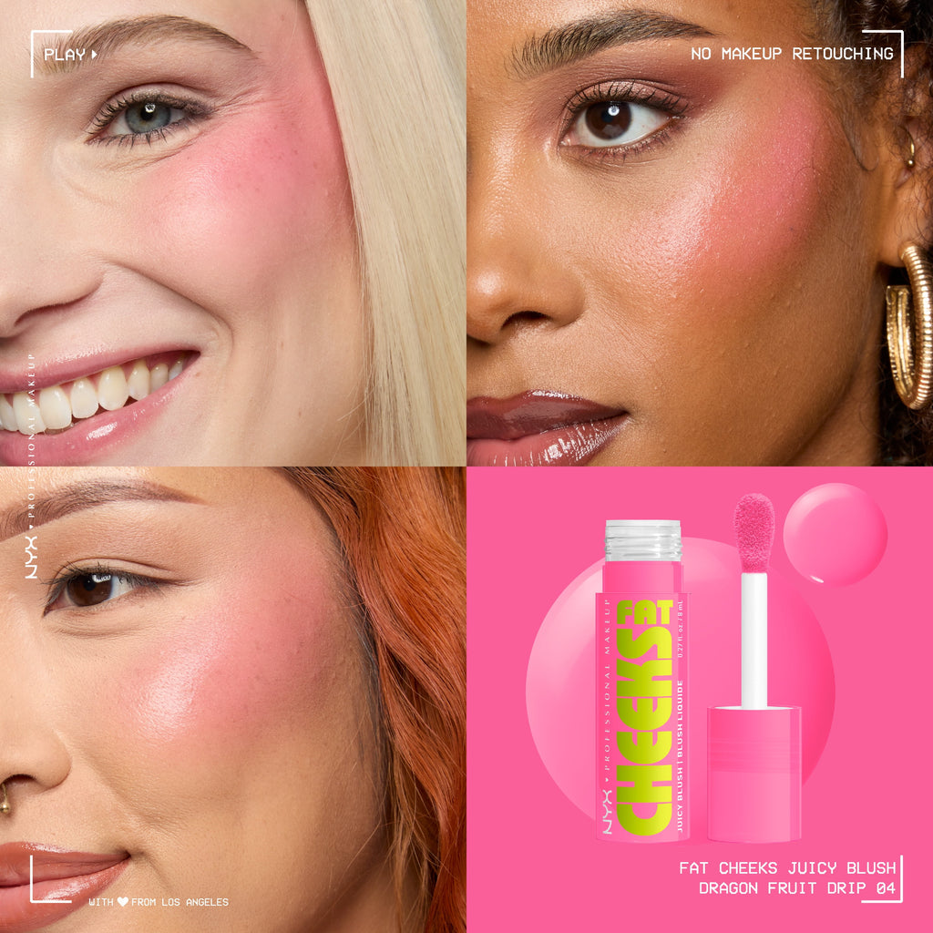 NYX Professional Makeup Fat Cheeks Liquid Blush, Dragon Fruit Drip 04