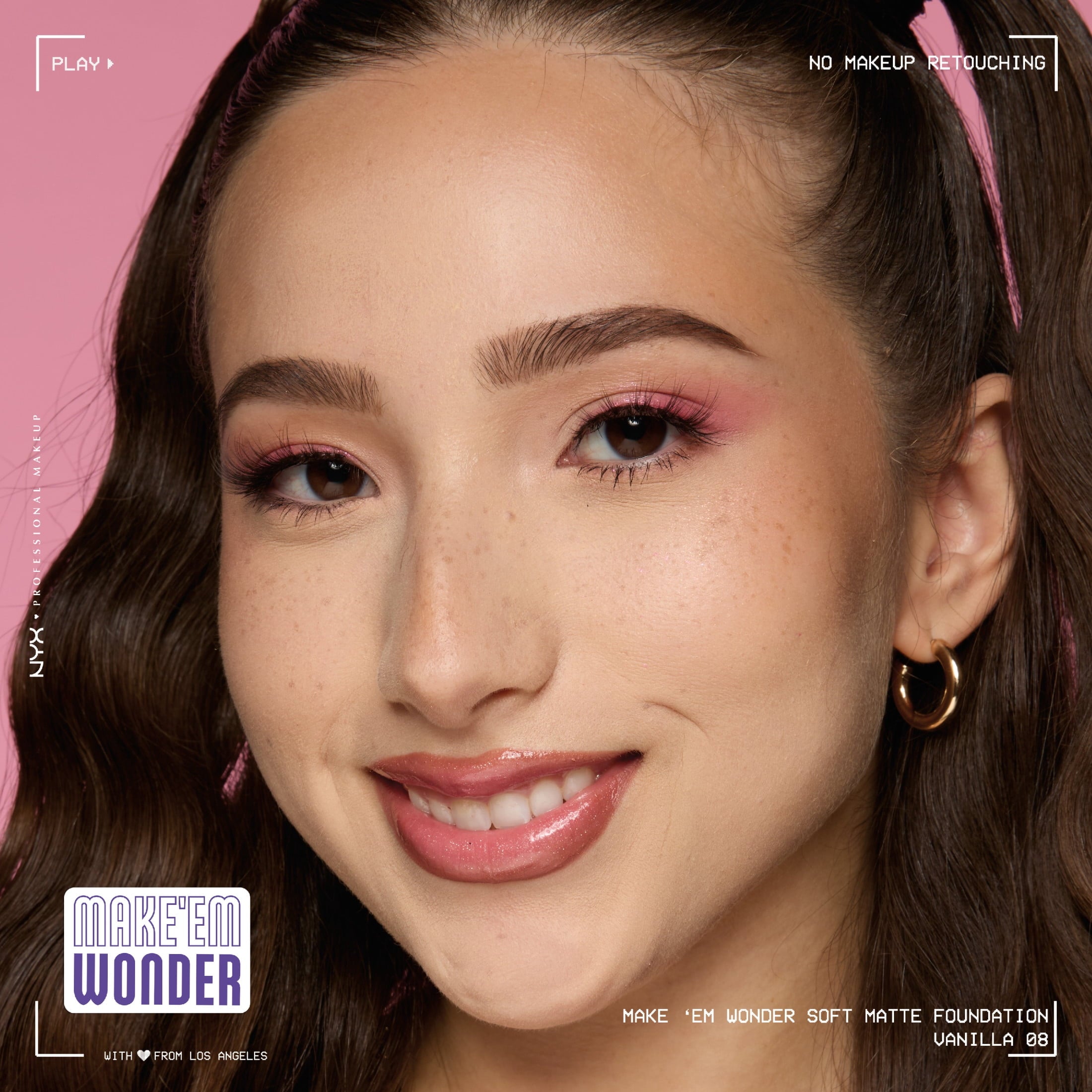 NYX Professional Makeup Make 'EM Wonder, 24H Soft Matte Foundation Makeup, VANILLA 08