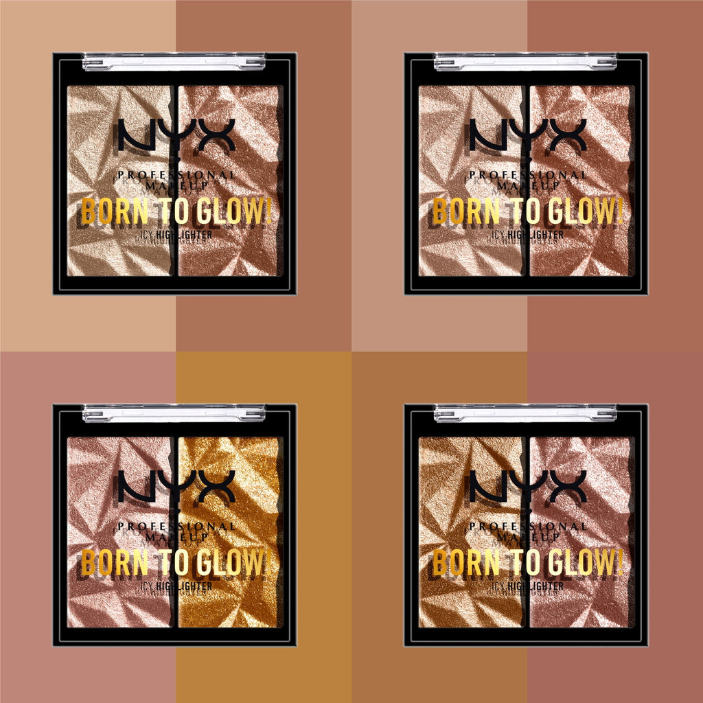 NYX Professional Makeup Born to Glow Highlighter Duo, Bout the Bronze, 0.07 oz.
