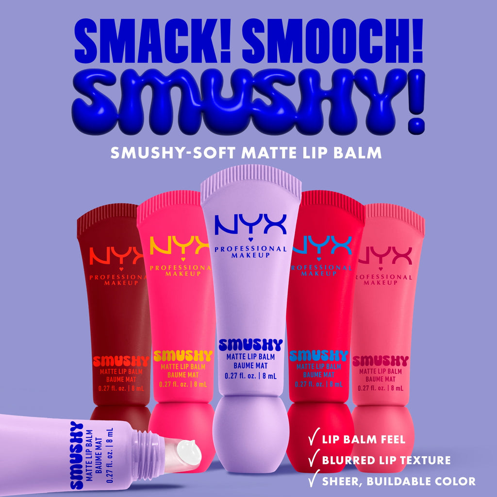 NYX Professional Makeup Smushy Matte Lip Balm, Swipe Sesh, Light Dusty Rose, 0.27 fl oz