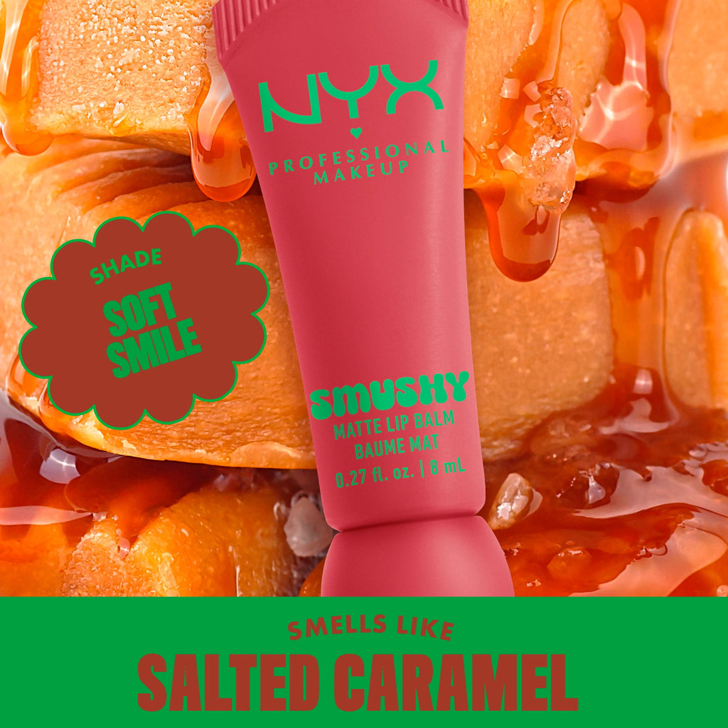 NYX Professional Makeup Smushy Matte Lip Balm, Soft Smile, Soft Nude, 0.27 fl oz