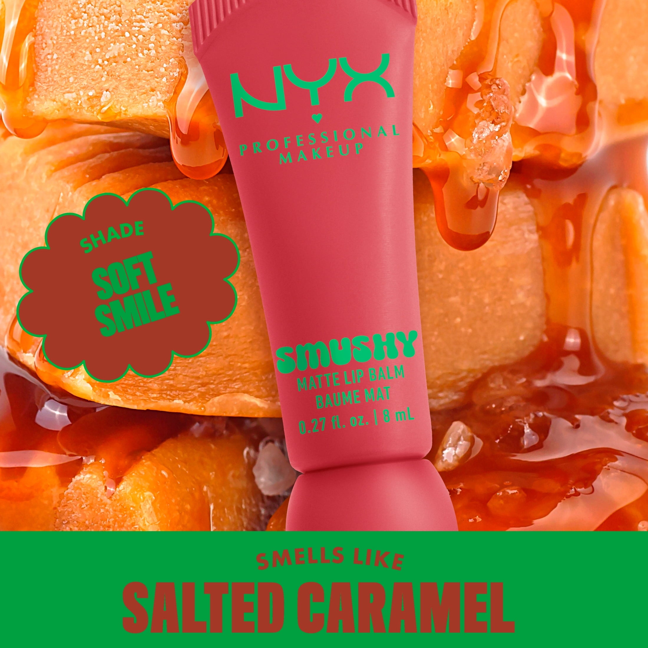 NYX Professional Makeup Smushy Matte Lip Balm, Soft Smile, Soft Nude, 0.27 fl oz