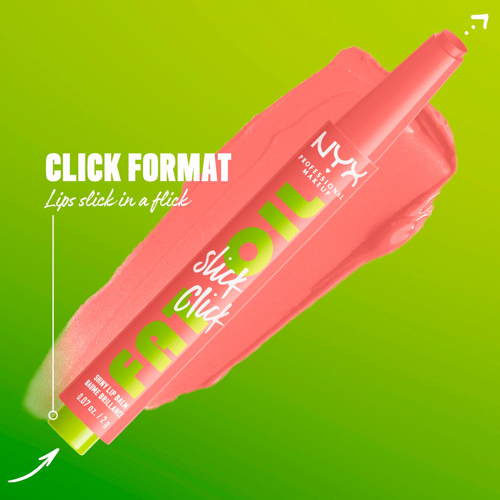 NYX Professional Makeup Fat Oil Slick Click Hydrating Tinted Lip Gloss with Lightweight Hydration, Story or Post, 0.07 oz