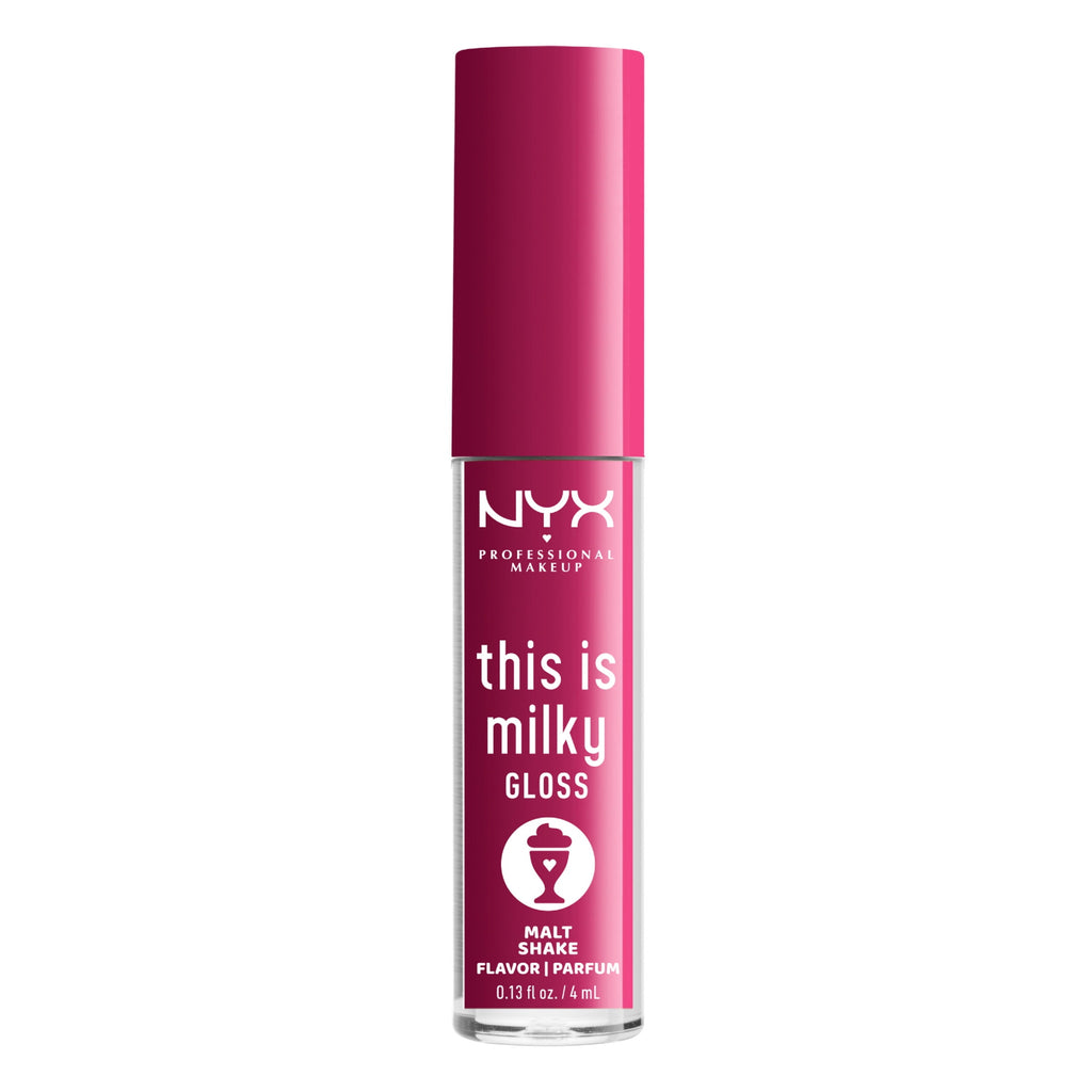 NYX Professional Makeup This Is Milky Gloss, Lip Gloss with 12 Hr Hydration, Malt Shake