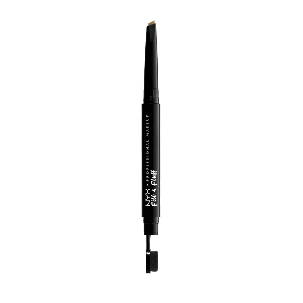 (3 pack) NYX Professional Makeup Fill & Fluff Dual-Ended Eyebrow Pencil Pomade, Blonde, 0.007 oz
