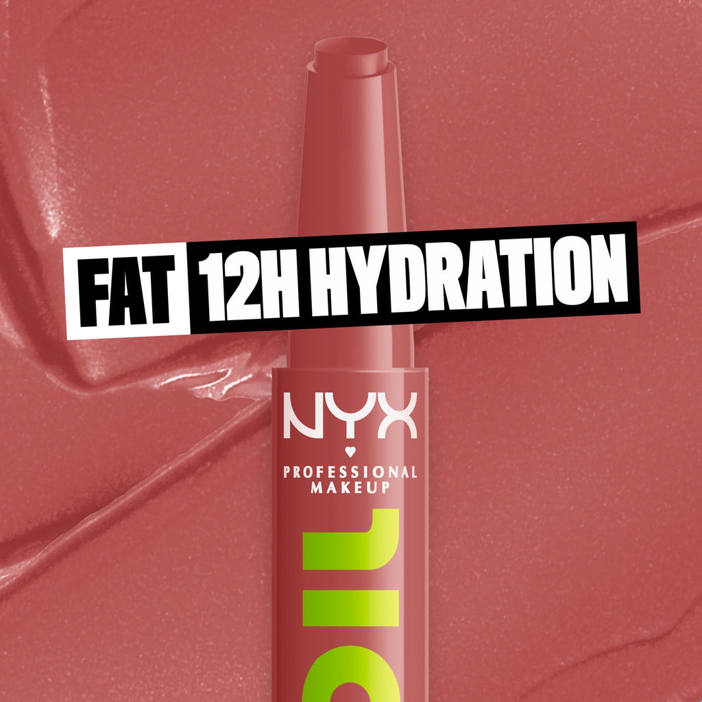 NYX Professional Makeup Fat Oil Slick Click Hydrating Tinted Lip Gloss with Lightweight Hydration, Profile Pic, 0.07 oz