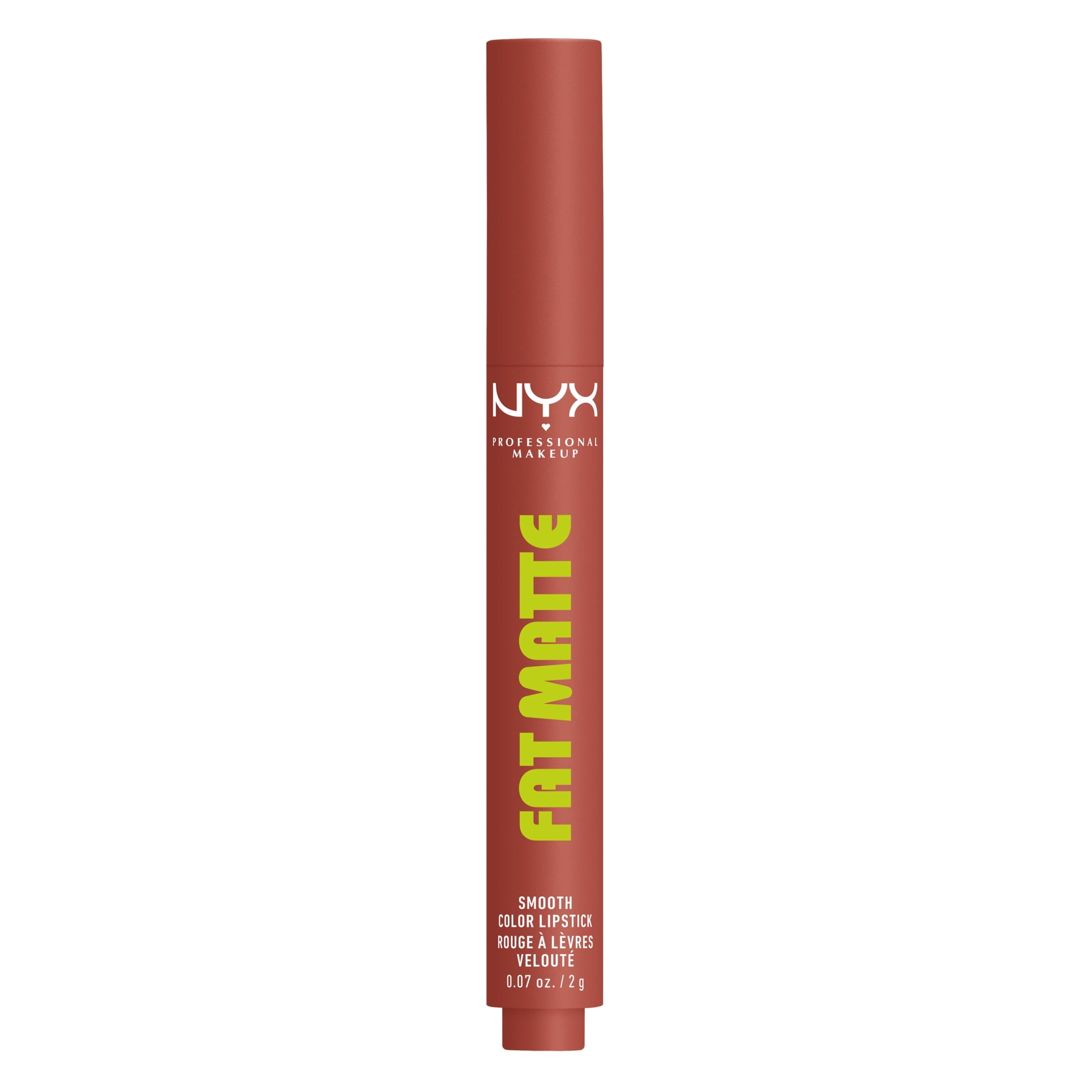 NYX Professional Makeup Fat Matte Lipstick, Smooth Color Long Lasting Lipstick, Rose Robe, 0.07 oz