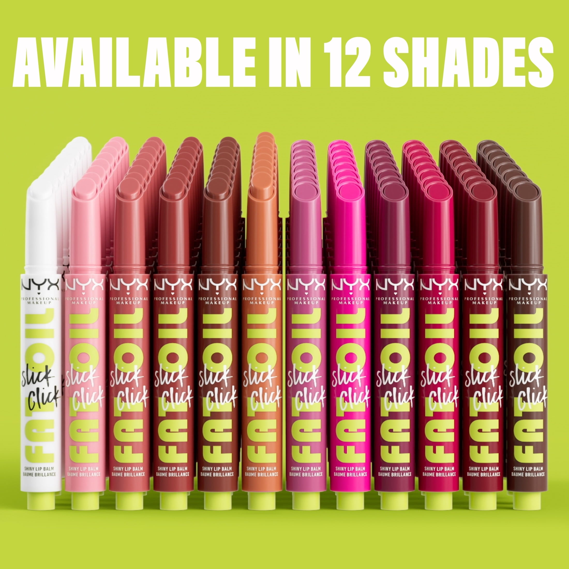 NYX Professional Makeup Fat Oil Slick Click Hydrating Tinted Lip Gloss with Lightweight Hydration, Double Tap, 0.07 oz
