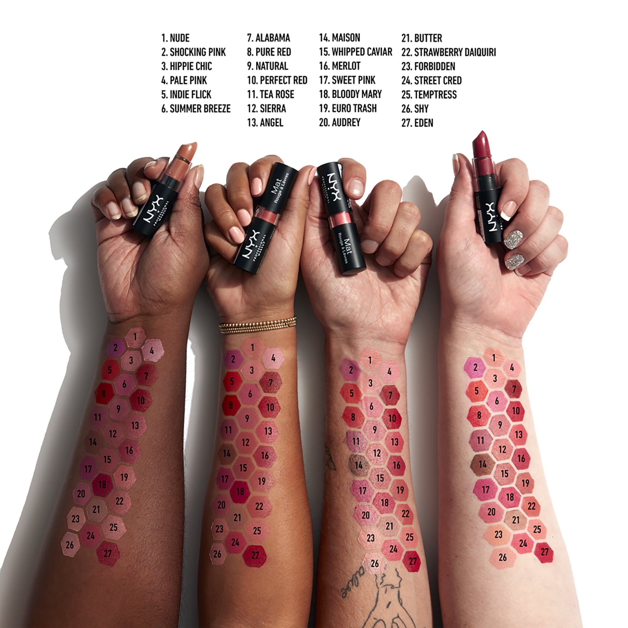 NYX Professional Makeup Matte Lipstick, Alabama
