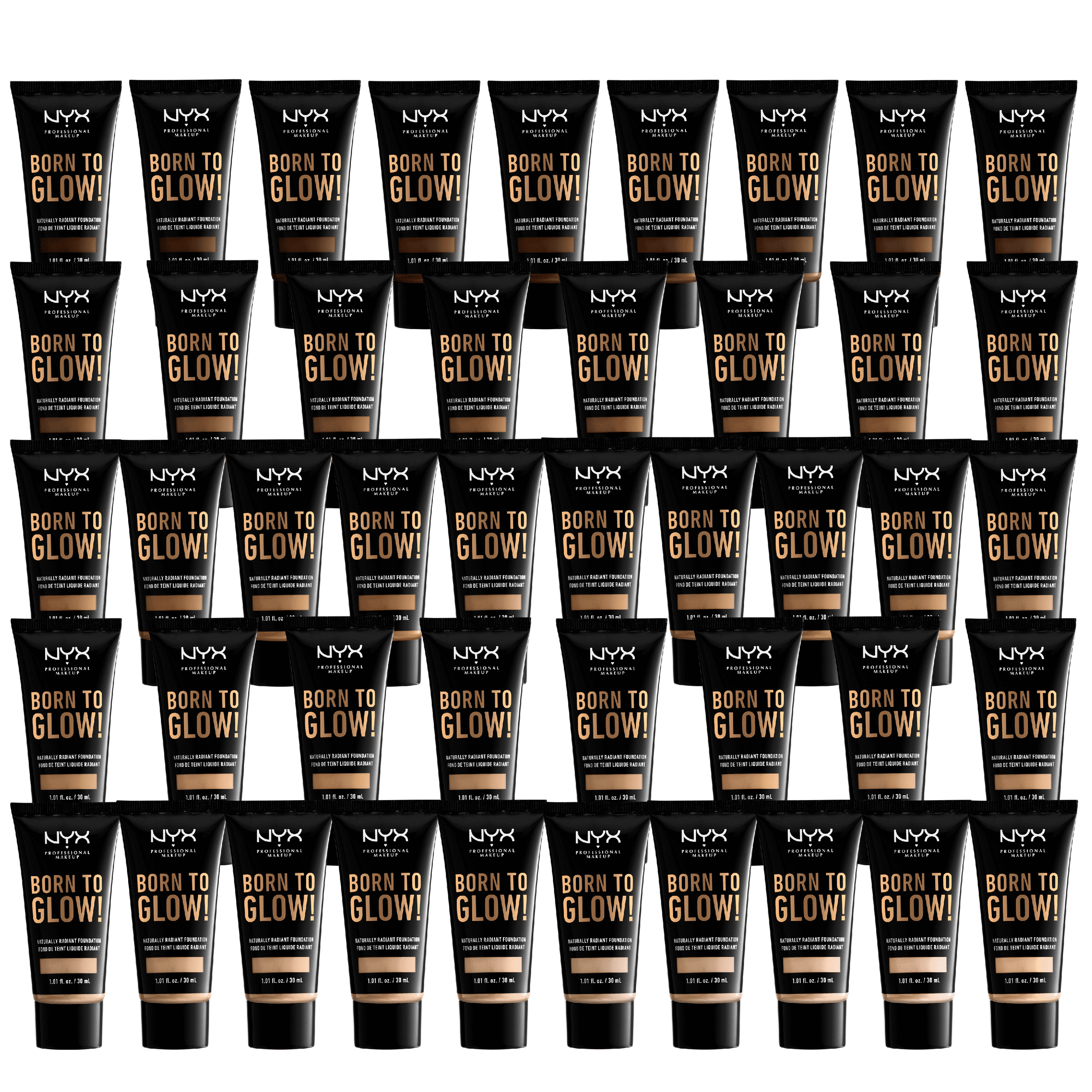 NYX Professional Makeup Born To Glow Naturally Radiant Foundation, Medium Coverage, Vanilla, 1.01 fl oz