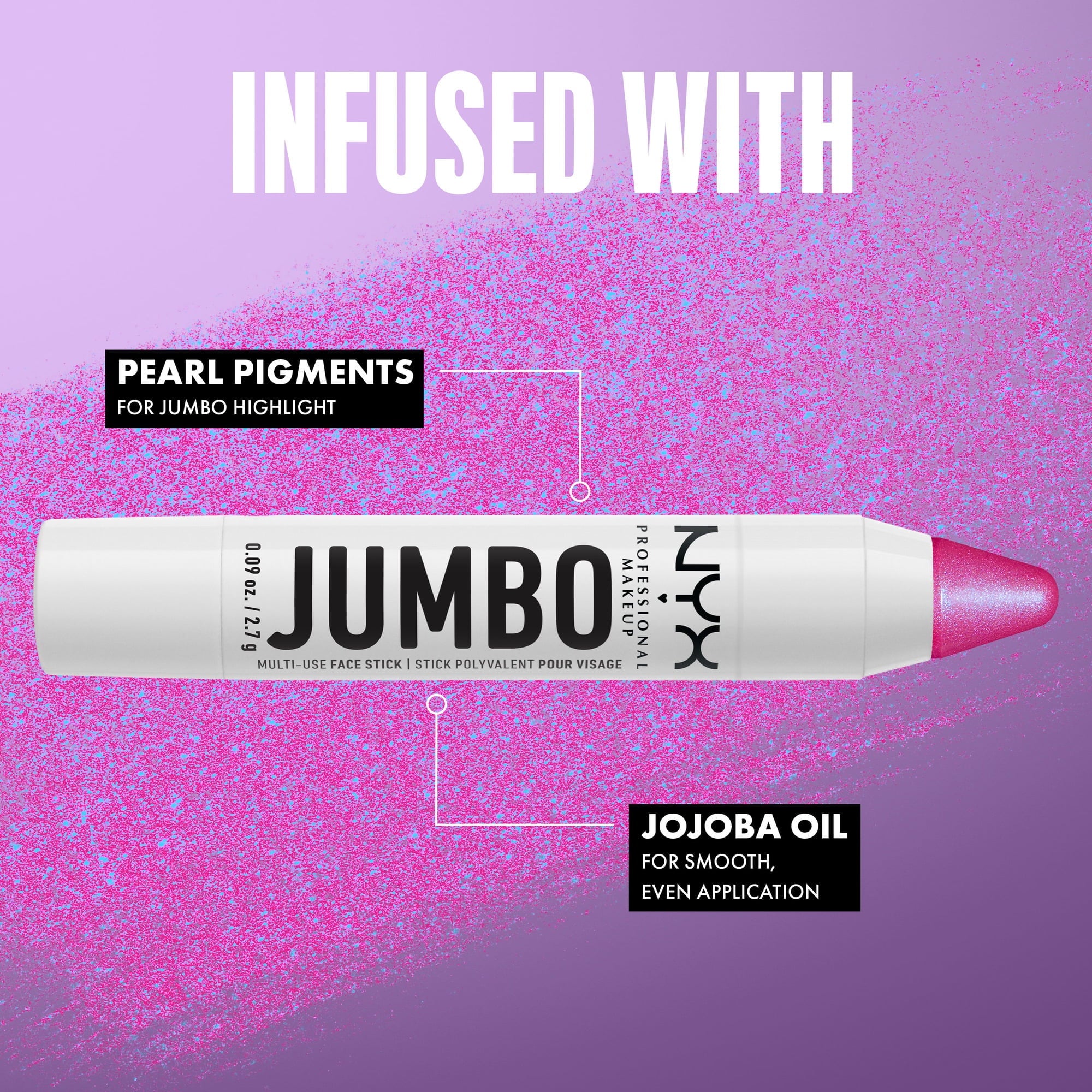NYX Professional Makeup Jumbo Multi-Use Face Stick Highlighter, Coconut Cake