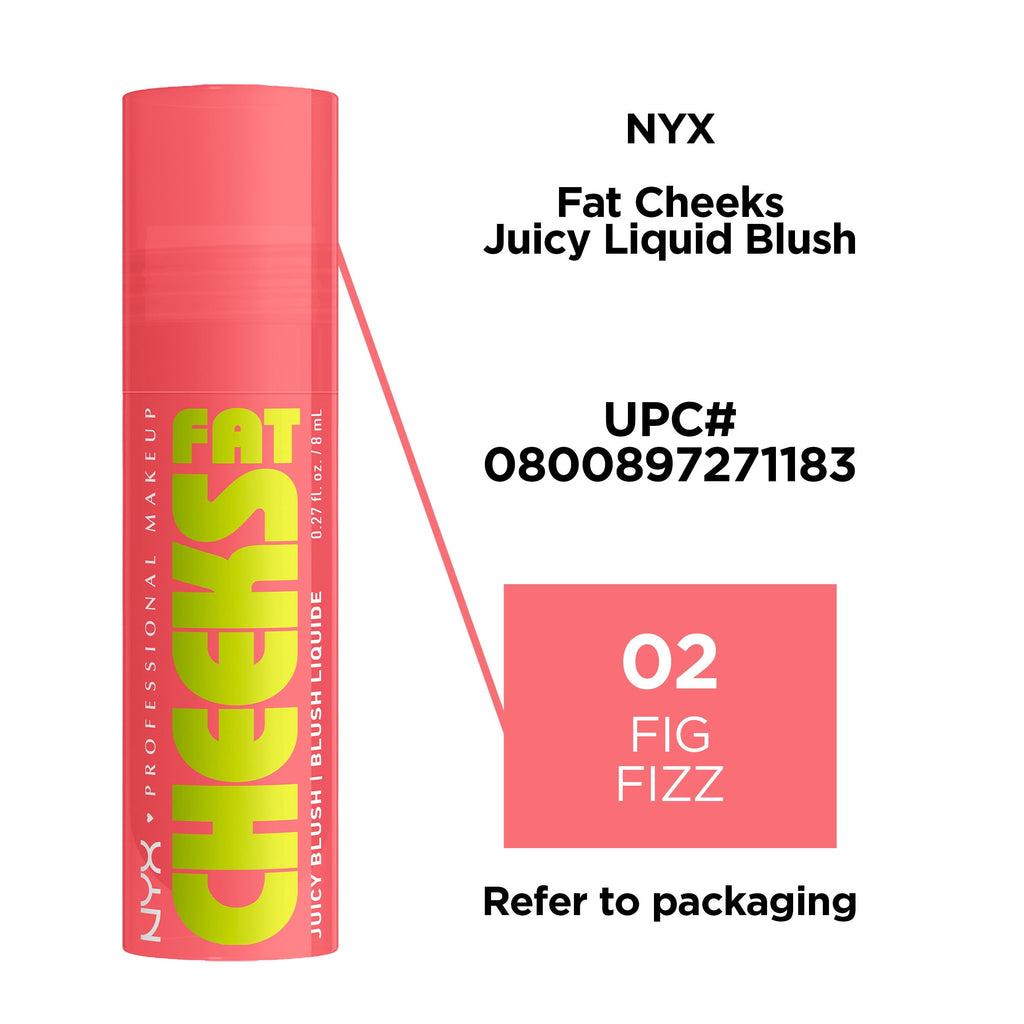 NYX Professional Makeup Fat Cheeks Liquid Blush, Fig Fizz 02