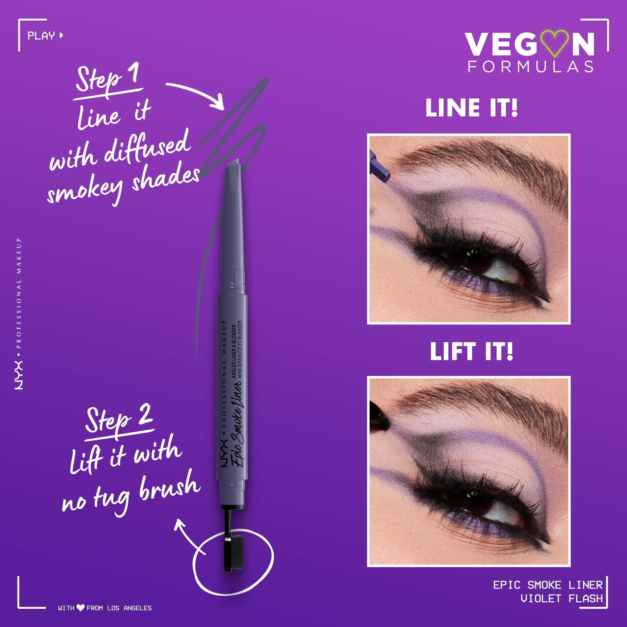 NYX Professional Makeup Epic Smoke Liner, Vegan Smokey Eyeliner, Black Smoke