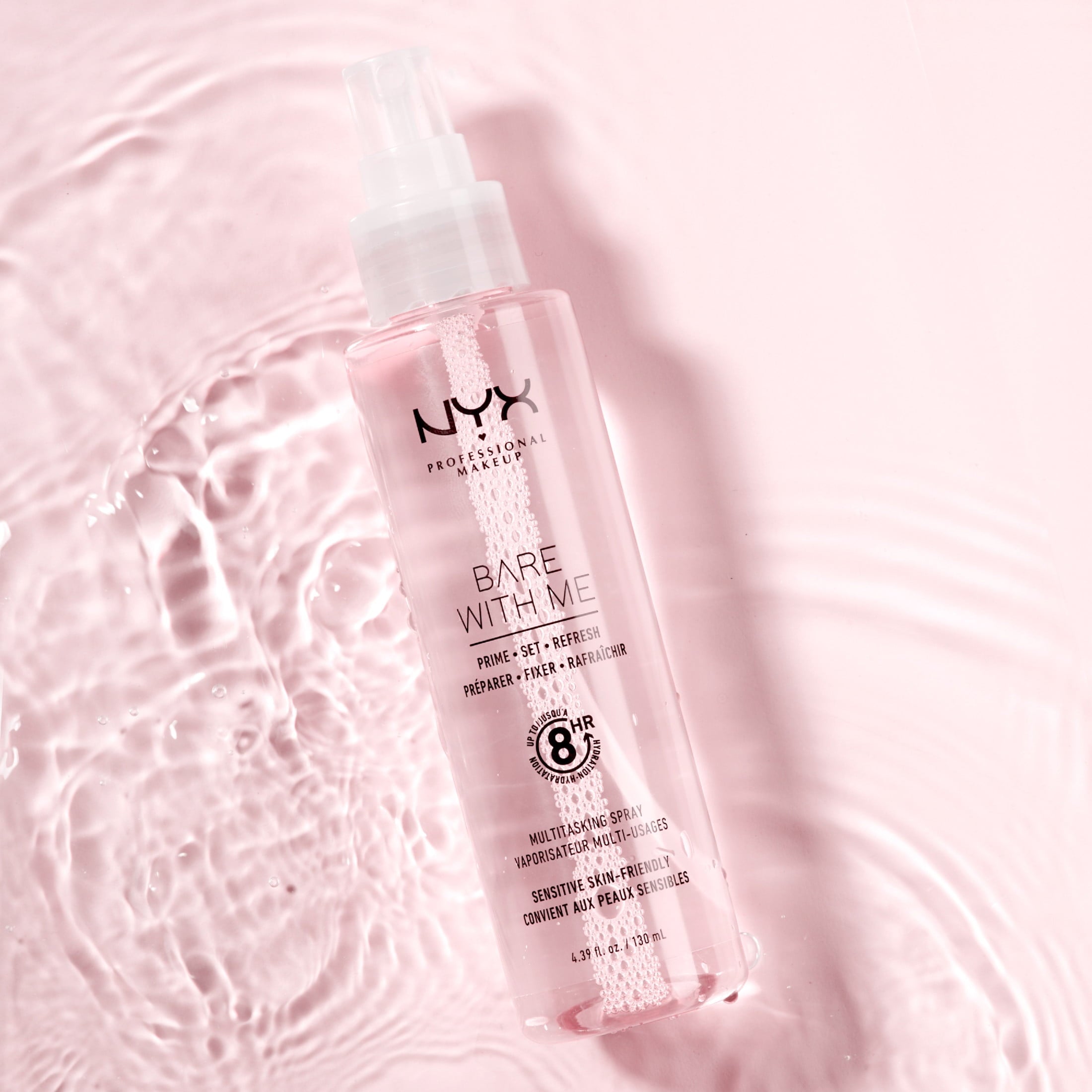 NYX Professional Makeup Bare with Me Multitasking Setting Spray, Makeup Primer, Aloe and Cucumber Extracts Infused