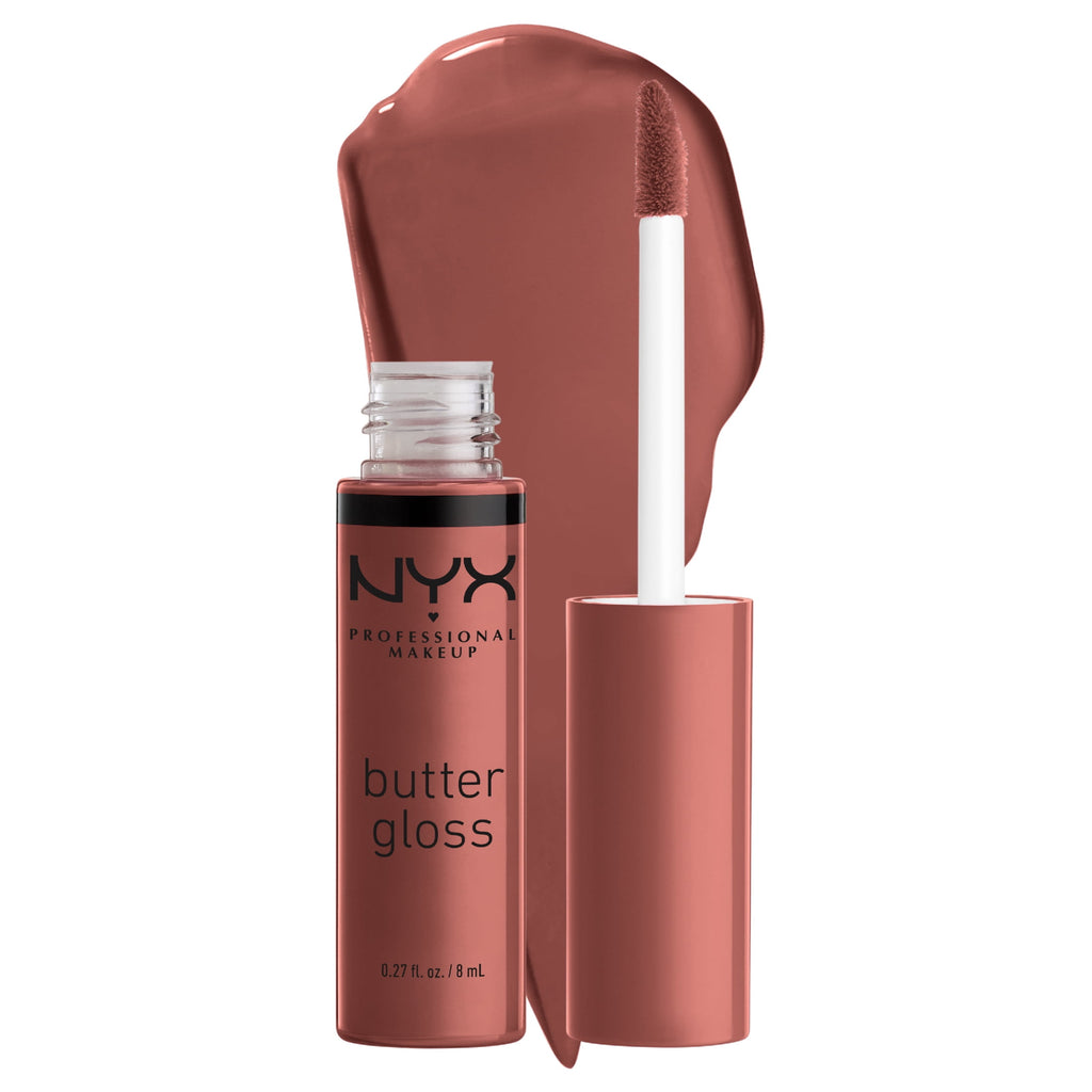 (2 pack) NYX Professional Makeup Butter Gloss, Non-Sticky Lip Gloss, Praline Glosses, 0.27 oz