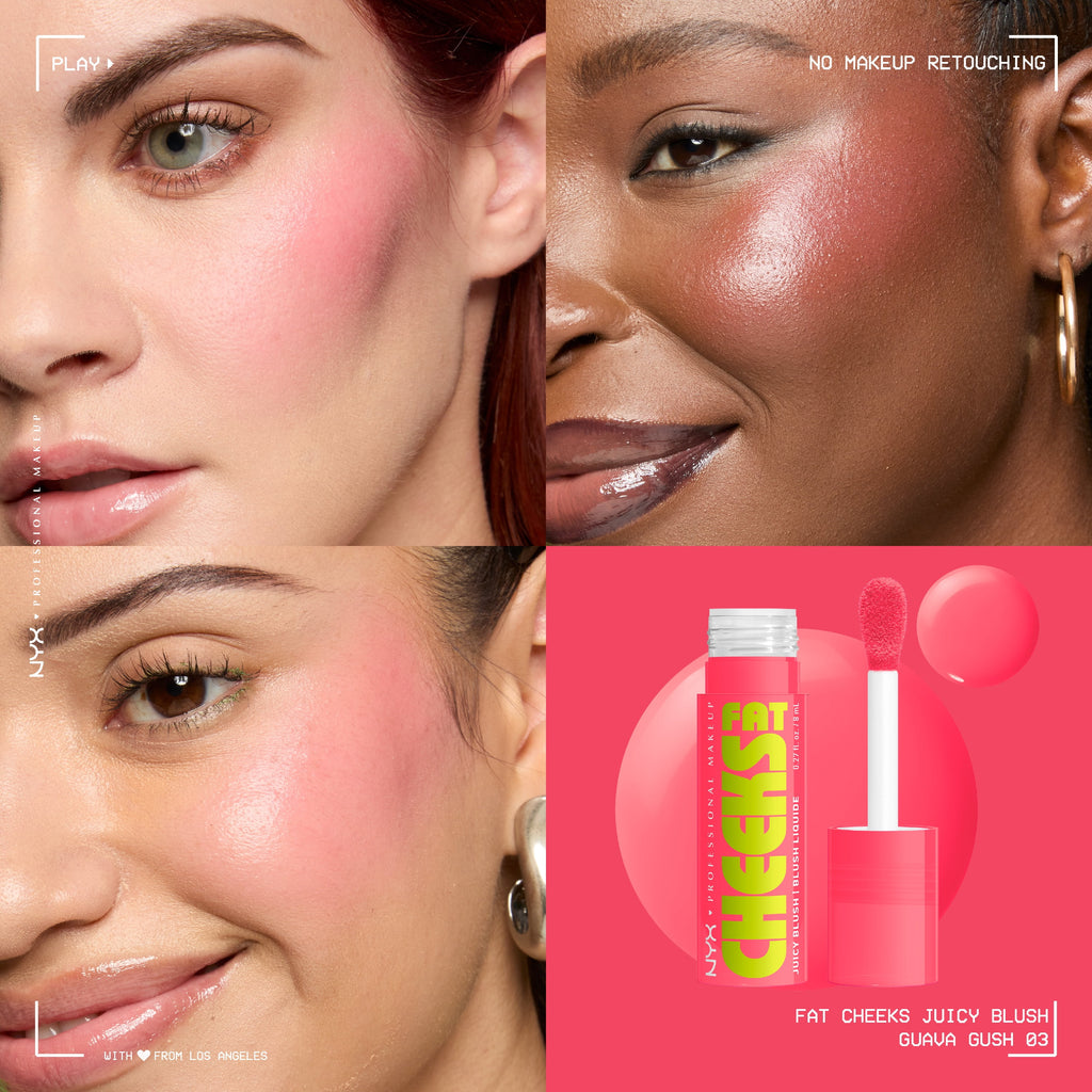 NYX Professional Makeup Fat Cheeks Liquid Blush, Guava Gush 03