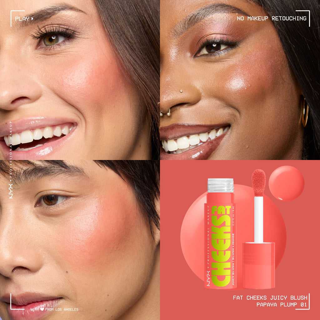 NYX Professional Makeup Fat Cheeks Liquid Blush, Papaya Plump 01