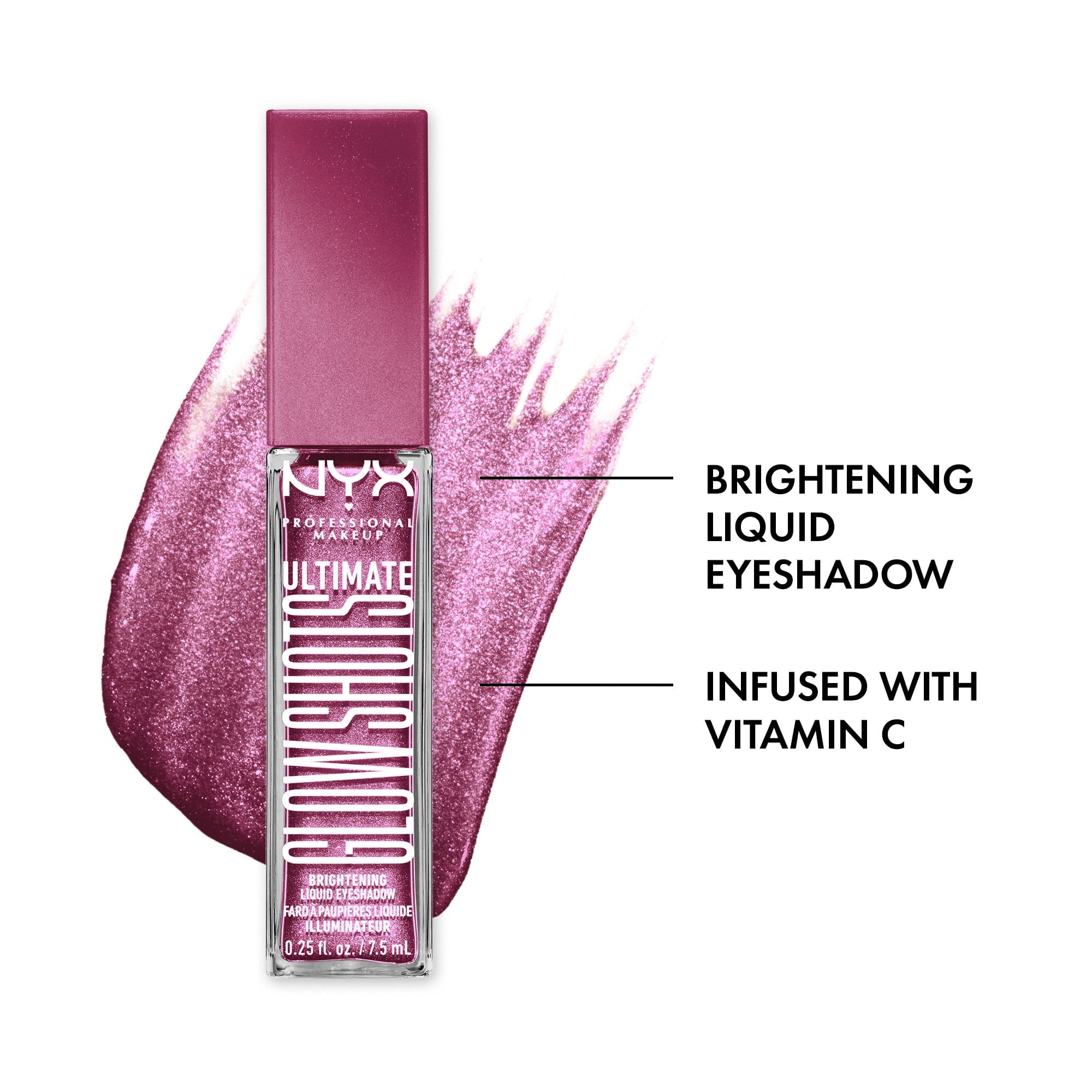 NYX Professional Makeup Ultimate Glow Shots Shimmer Liquid Eyeshadow, Plum Player