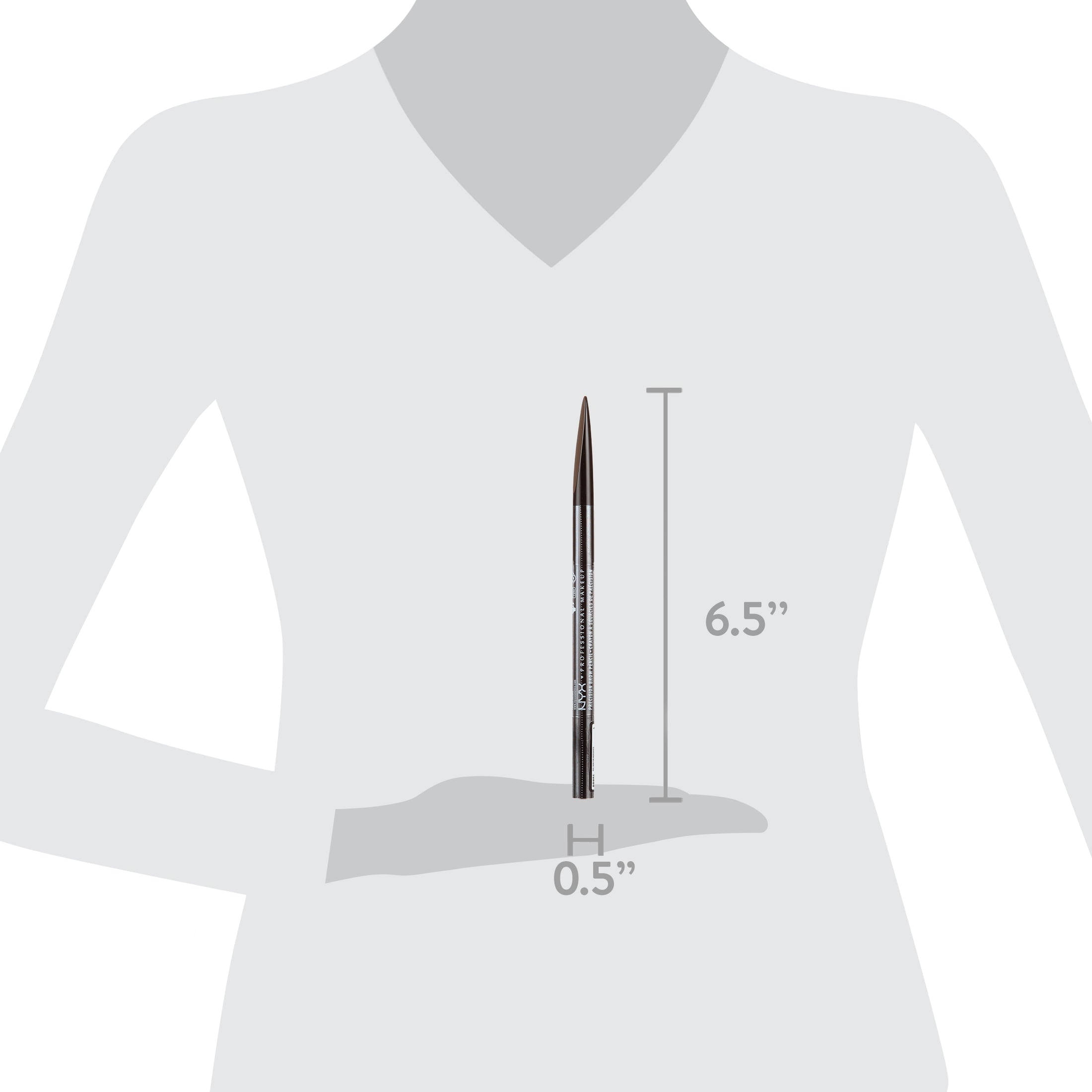 NYX Professional Makeup Precision Eyebrow Pencil, Ash Brown