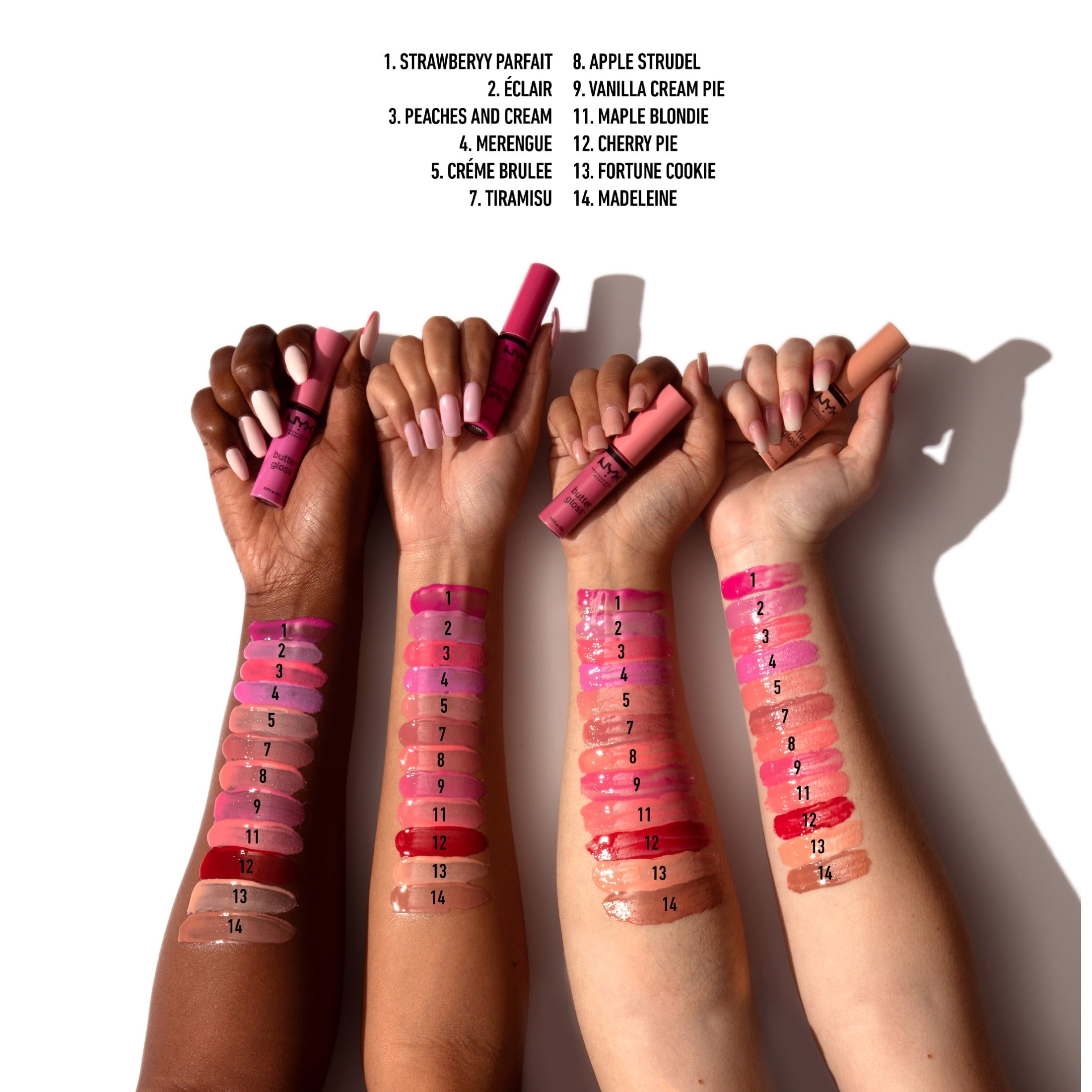(2 pack) NYX Professional Makeup Butter Gloss, Non-Sticky Lip Gloss, Bit of Honey, 0.27 oz