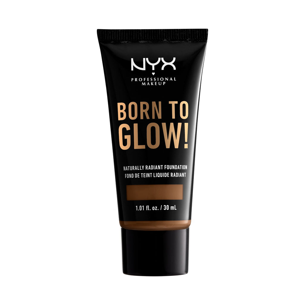 NYX Professional Makeup Born To Glow Naturally Radiant Foundation, Medium Coverage, Mocha