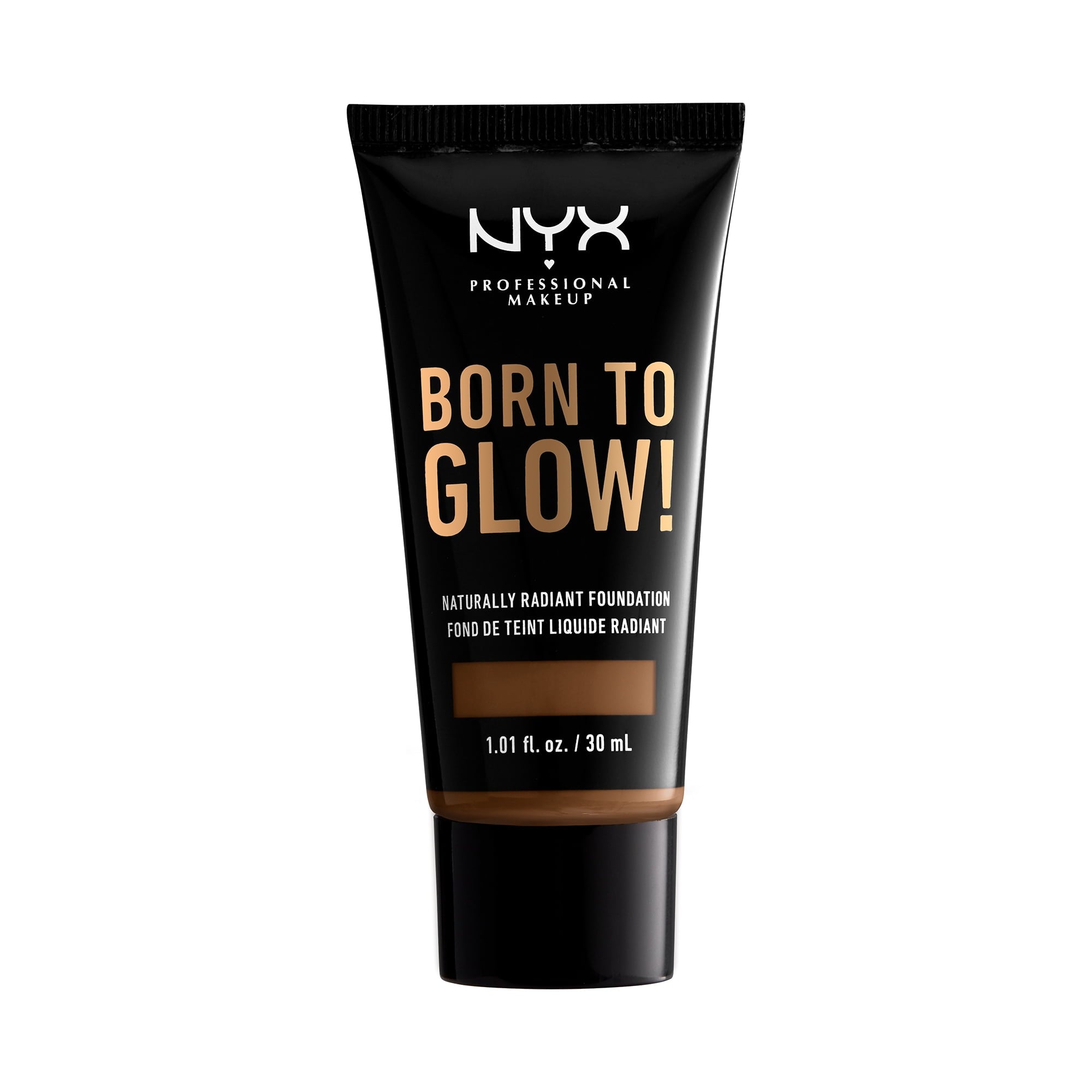 NYX Professional Makeup Born To Glow Naturally Radiant Foundation, Medium Coverage, Mocha
