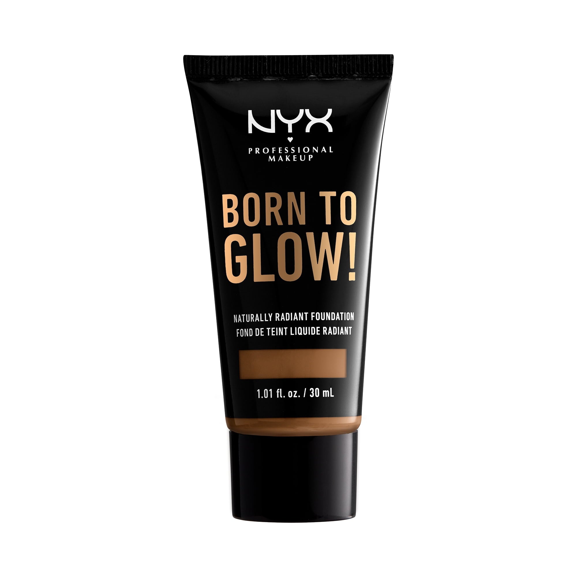 NYX Professional Makeup Born To Glow Naturally Radiant Foundation, Medium Coverage, Sienna