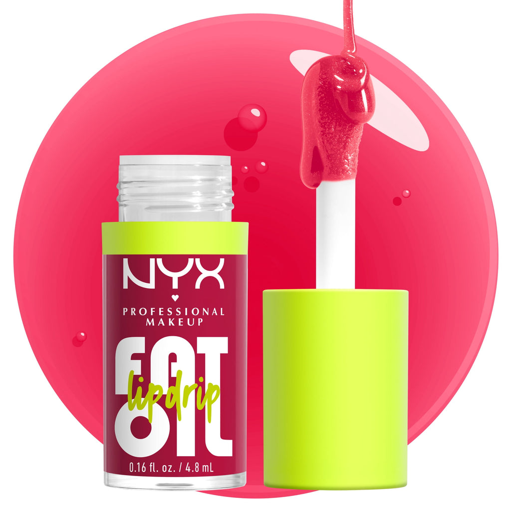 NYX Professional Makeup Fat Oil Lip Drip Hydrating Lip Gloss with Oil Blend, Newsfeed, 0.16 fl oz