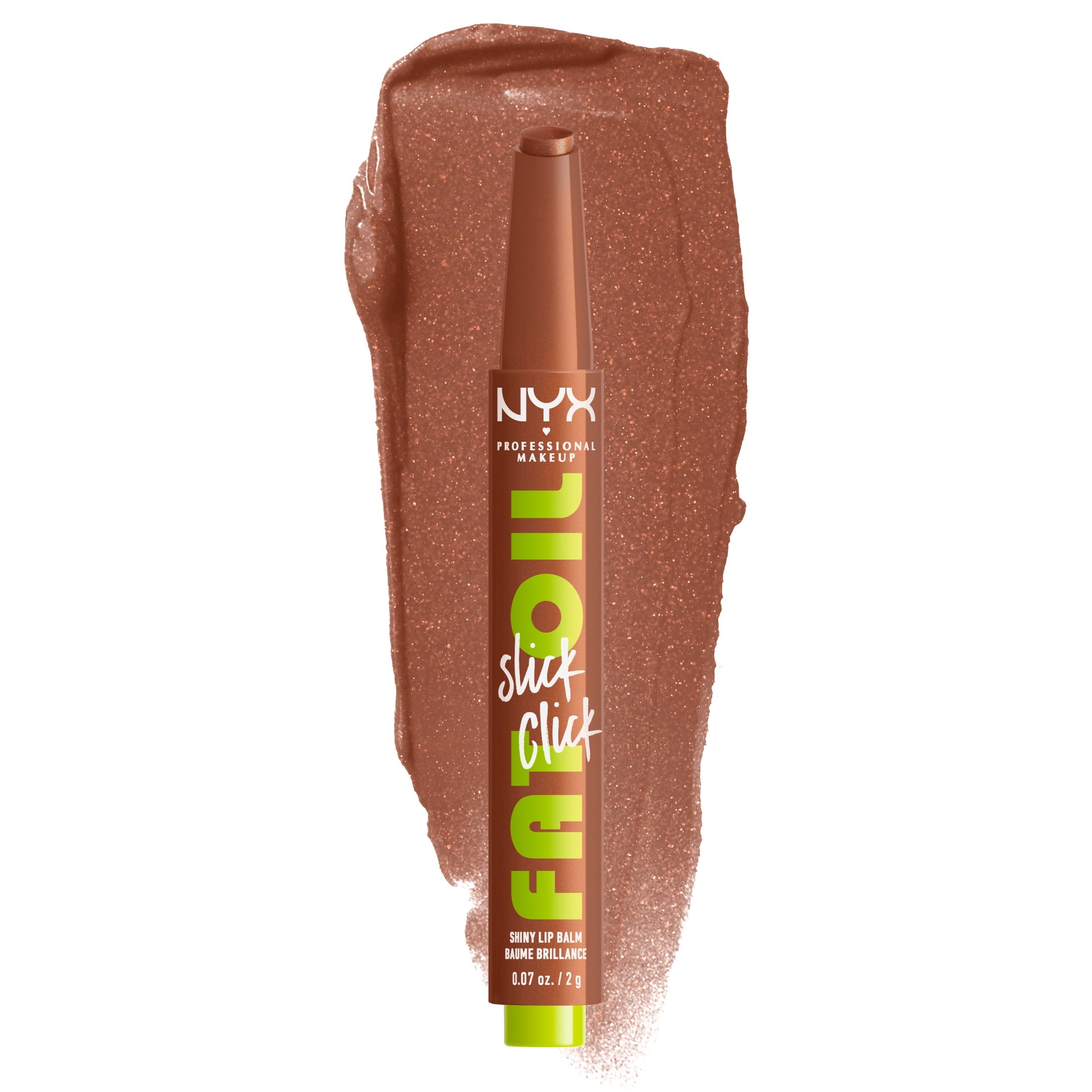 NYX Professional Makeup Fat Oil Slick Click Hydrating Tinted Lip Gloss with Lightweight Hydration, Feedworthy, 0.07 oz