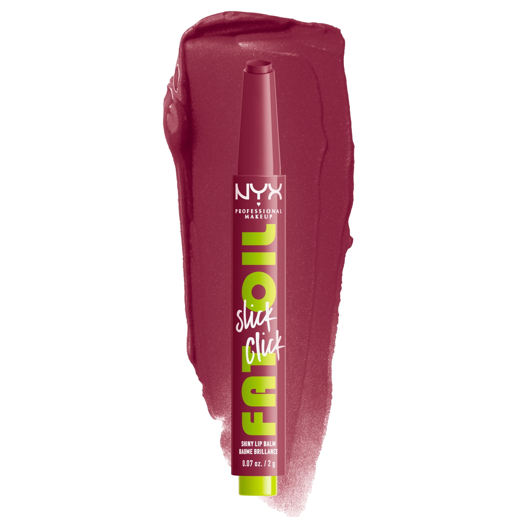 NYX Professional Makeup Fat Oil Slick Click Hydrating Tinted Lip Gloss with Lightweight Hydration, In The Drafts, 0.07 oz