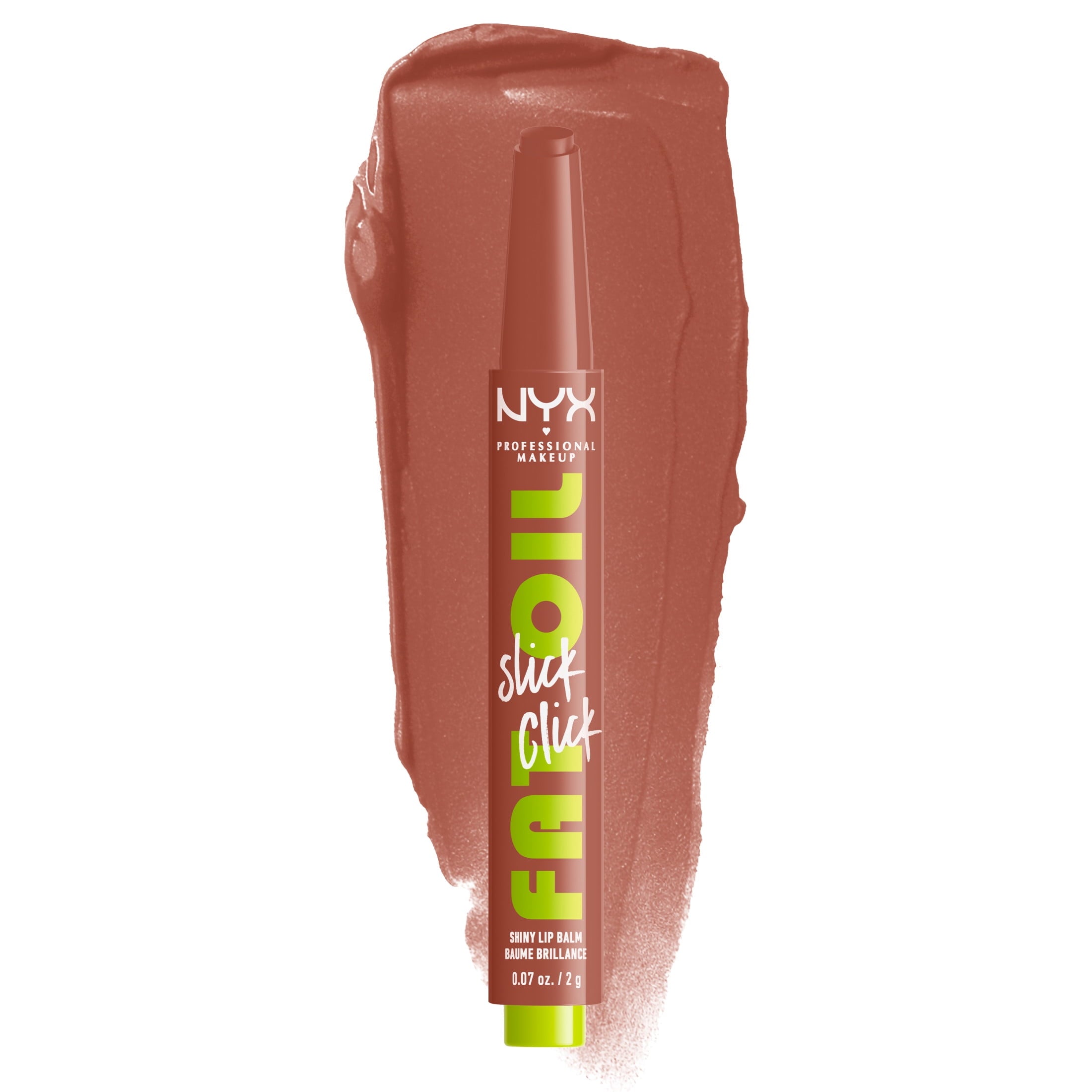 NYX Professional Makeup Fat Oil Slick Click Hydrating Tinted Lip Gloss with Lightweight Hydration, Verified, 0.07 oz