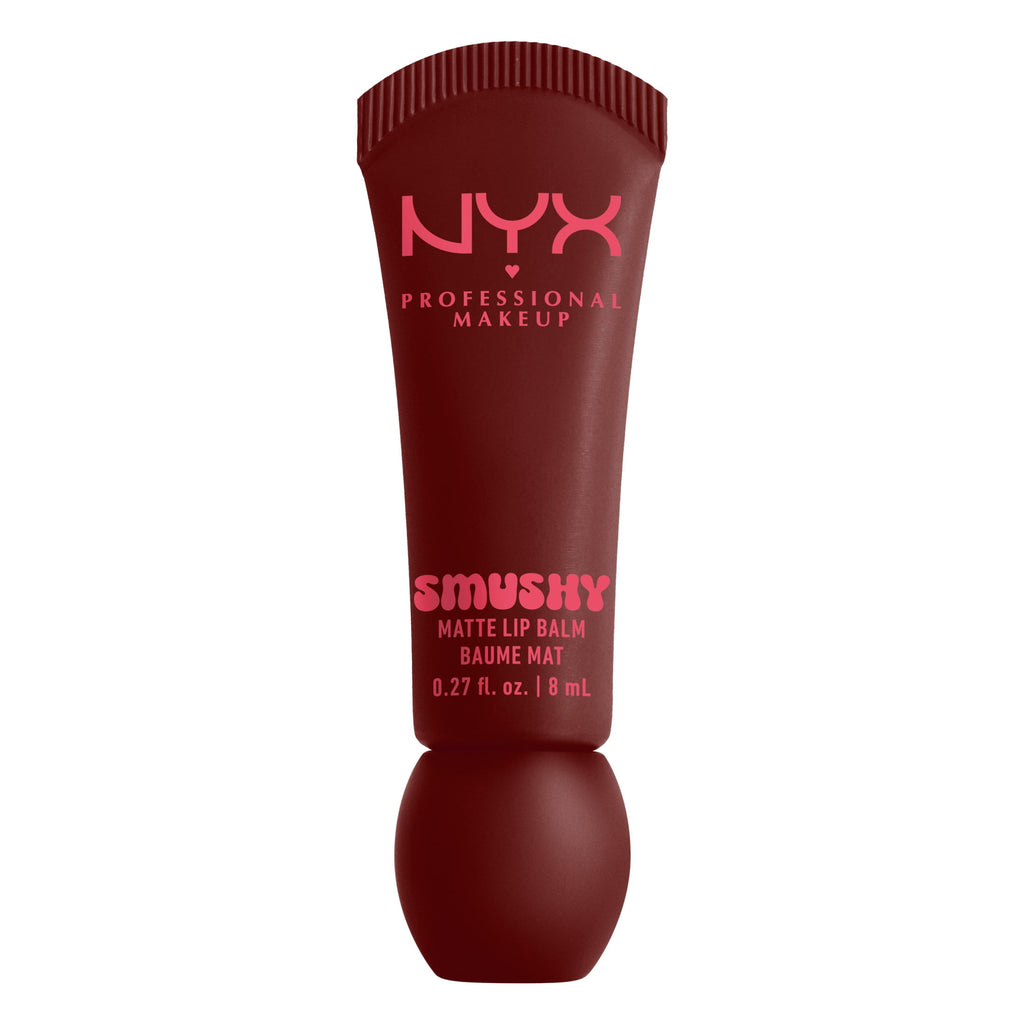 NYX Professional Makeup Smushy Matte Lip Balm, Smudge Fudge, Chocolate Brown, 0.27 fl oz