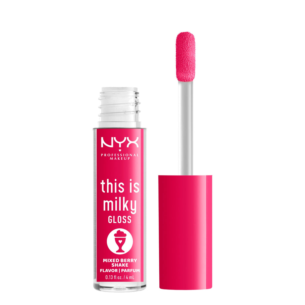 NYX Professional Makeup This Is Milky Gloss, Lip Gloss with 12 Hr Hydration, Mixed Berry Shake